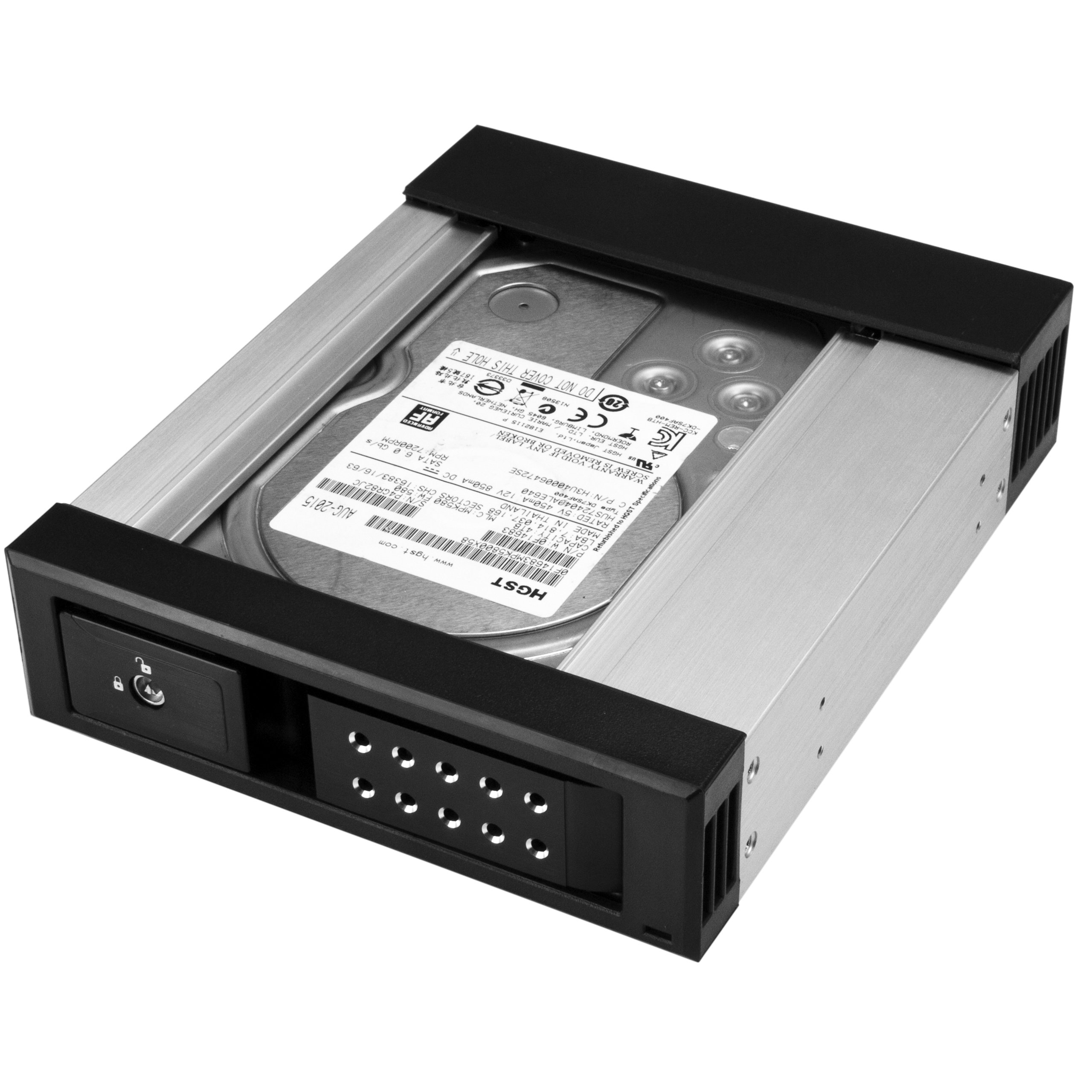 startech-com-baie-mobile-sata-sas-3-5-sans-tiroir-aluminium-5-25-hsb1satsasba image 6