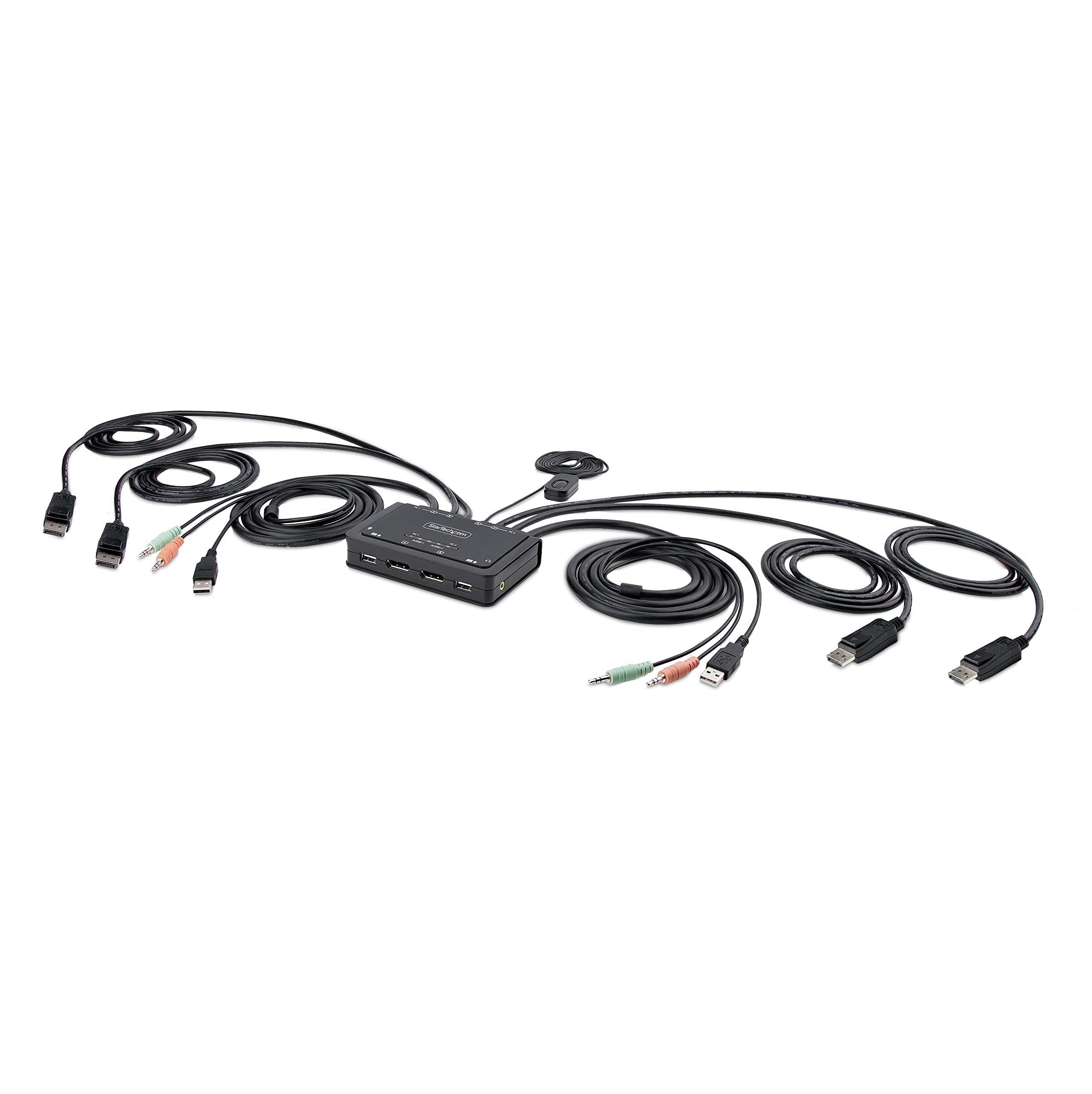 startech-com-switch-kvm-2-ports-double-displayport-4k-60hz-aliment-usb image 1