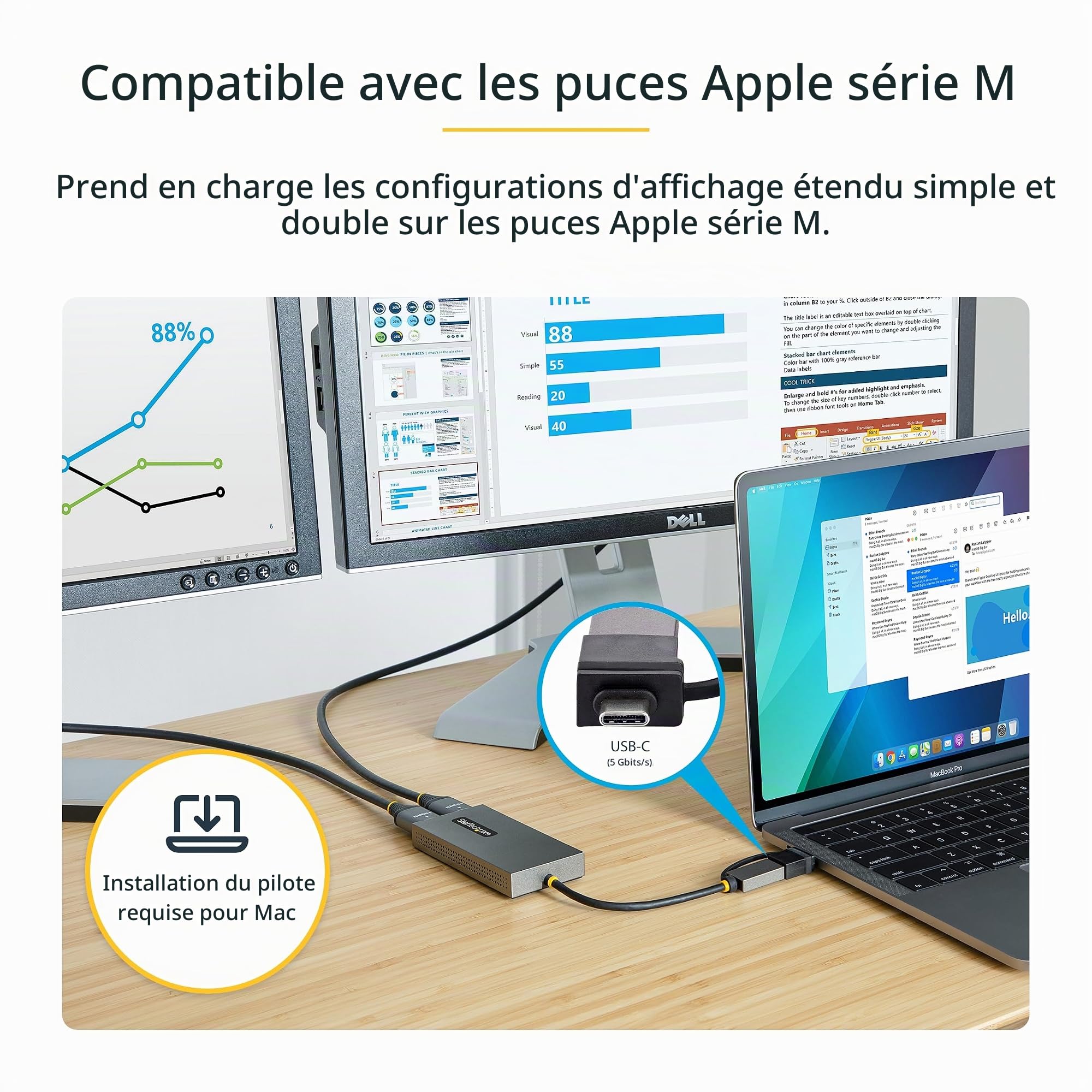 startech-com-convertisseur-usb-3-0-a-c-vers-double-hdmi-4k30-1080p image 5