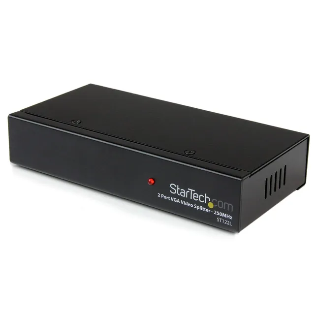startech-com-r-partiteur-vid-o-vga-2-ports-250-mhz-1920x1440-st122leu-noir image 1