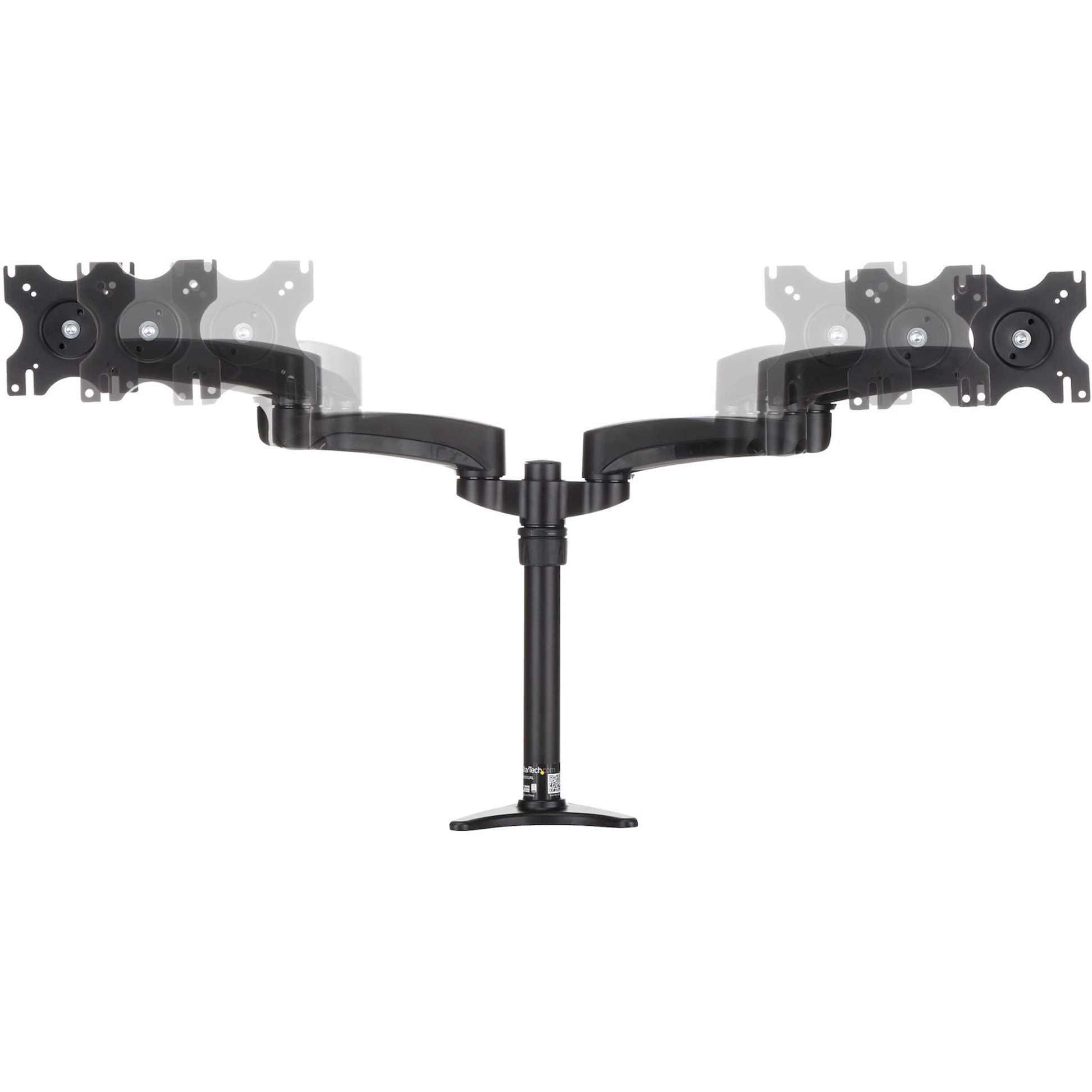 startech-com-armdual-support-bureau-double-bras-articul-2-crans-24-noir image 2