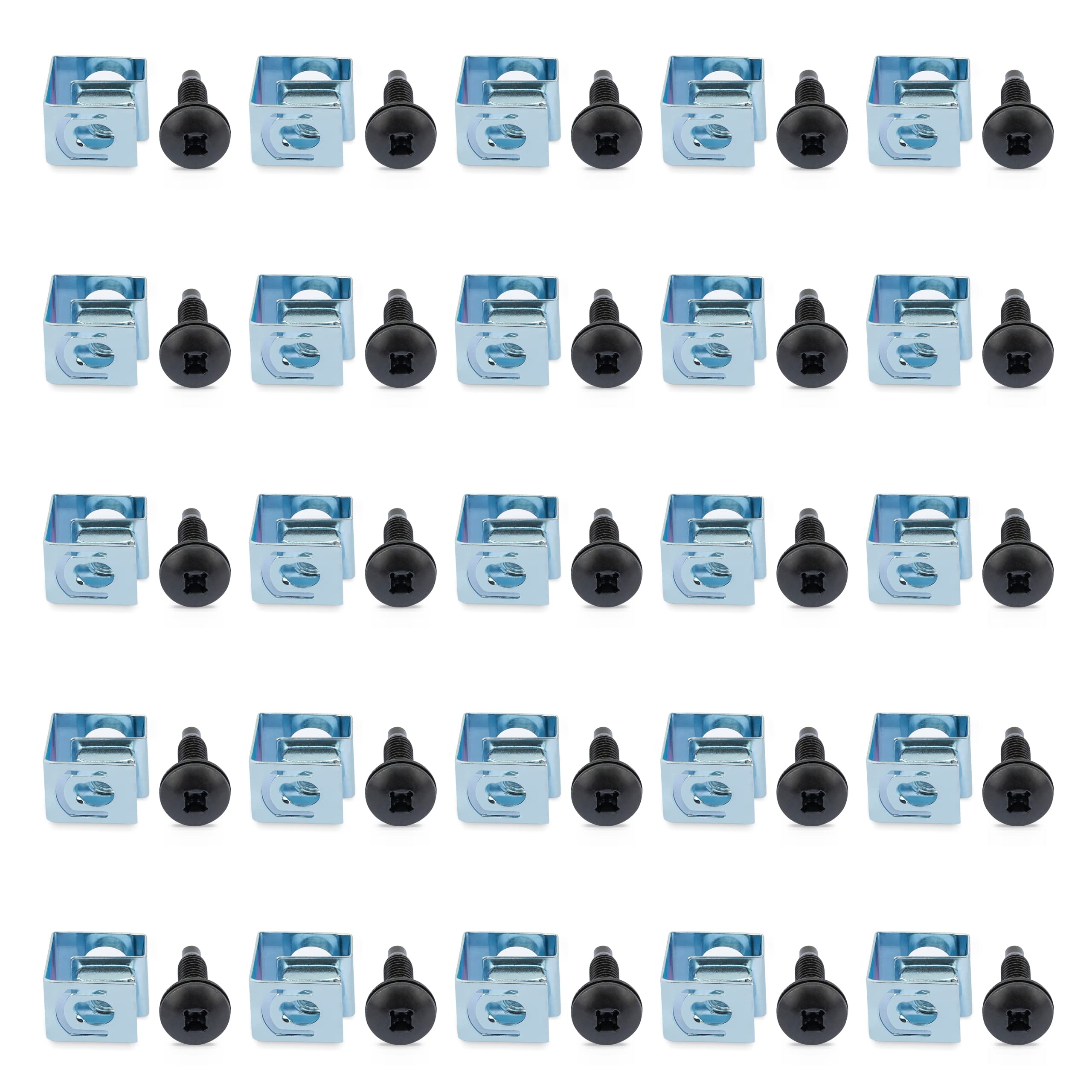 startech-com-lot-50-vis-10-32-19mm-et-crous-clip-pour-rack-19-noir-argent image 6