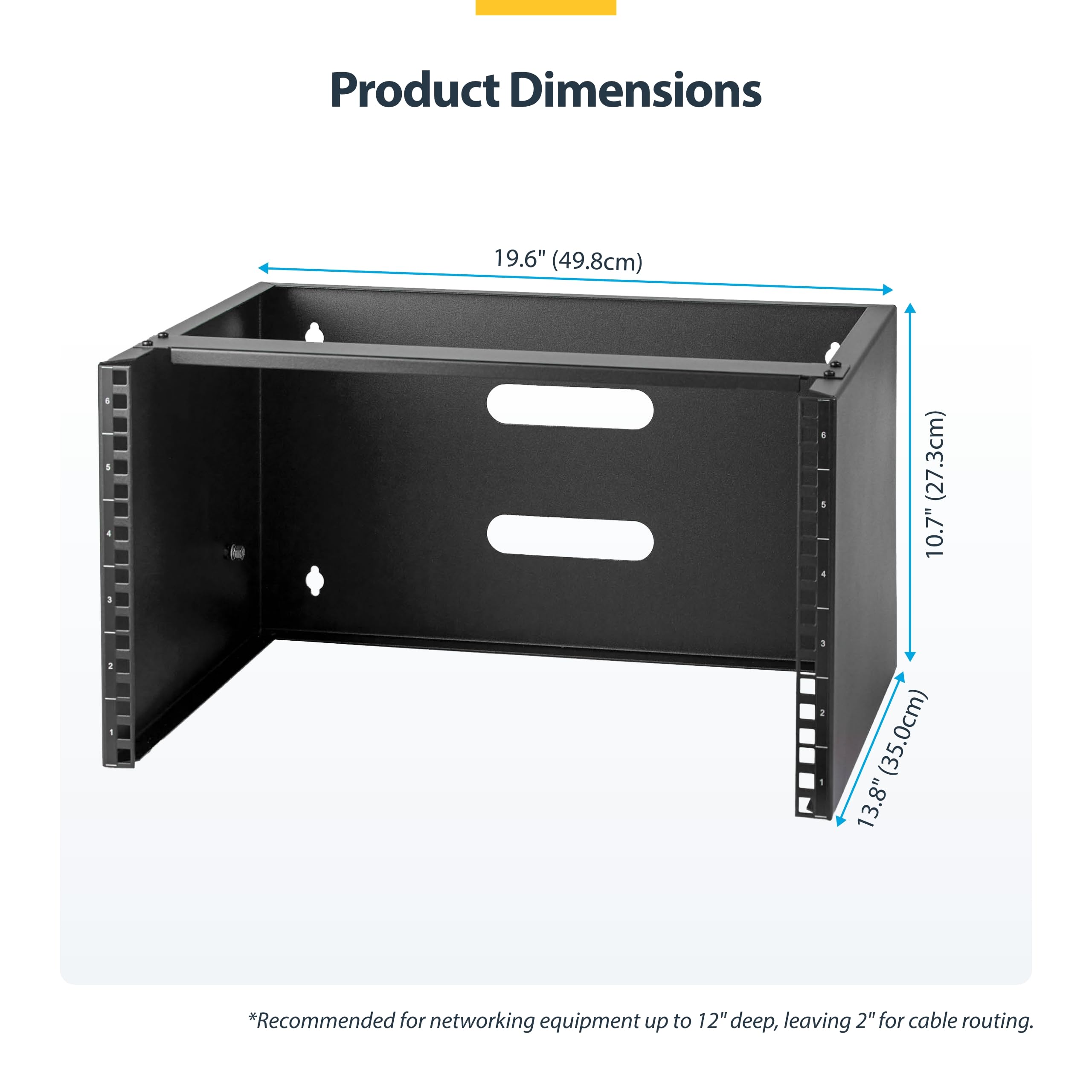 startech-com-rack-mural-6u-19-profil-bas-35cm-20kg-noir-s-rie-4postrack-u image 6