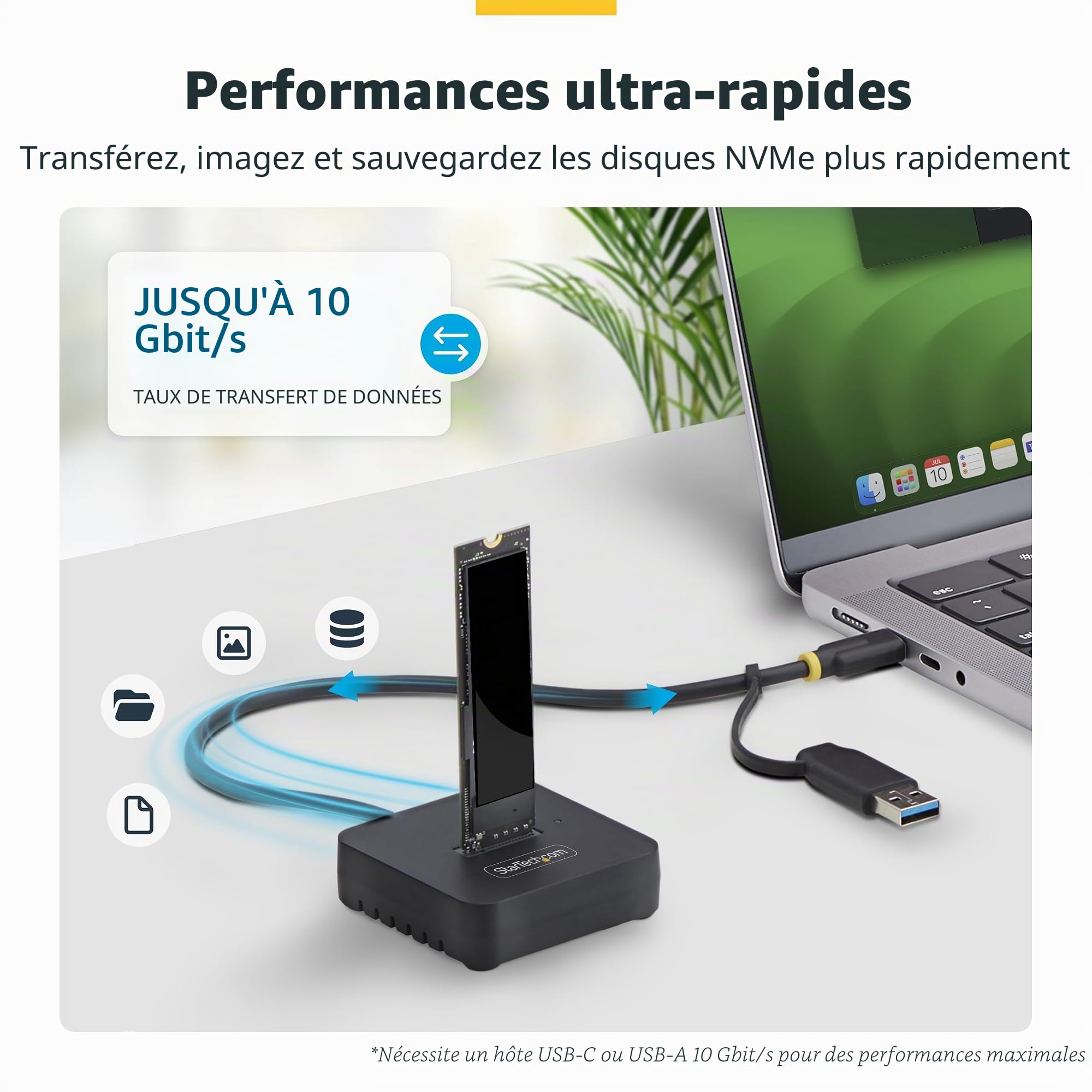startech-com-dock-usb-c-a-vers-ssd-m-2-nvme-10-gbps-sans-outil-type-toaster image 3