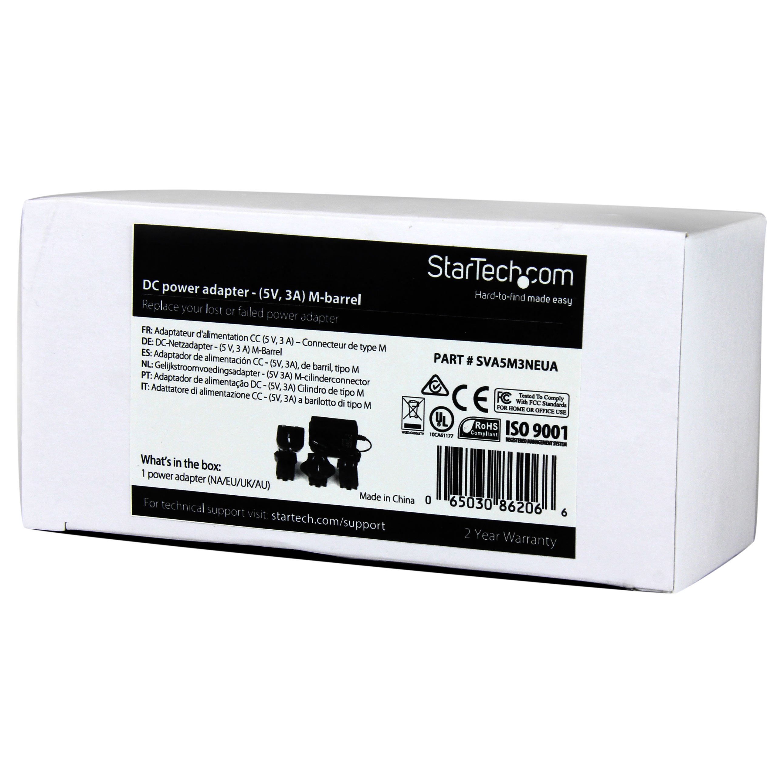 startech-com-sva5m3neua-adaptateur-secteur-5v-3a-type-m-de-rechange image 2