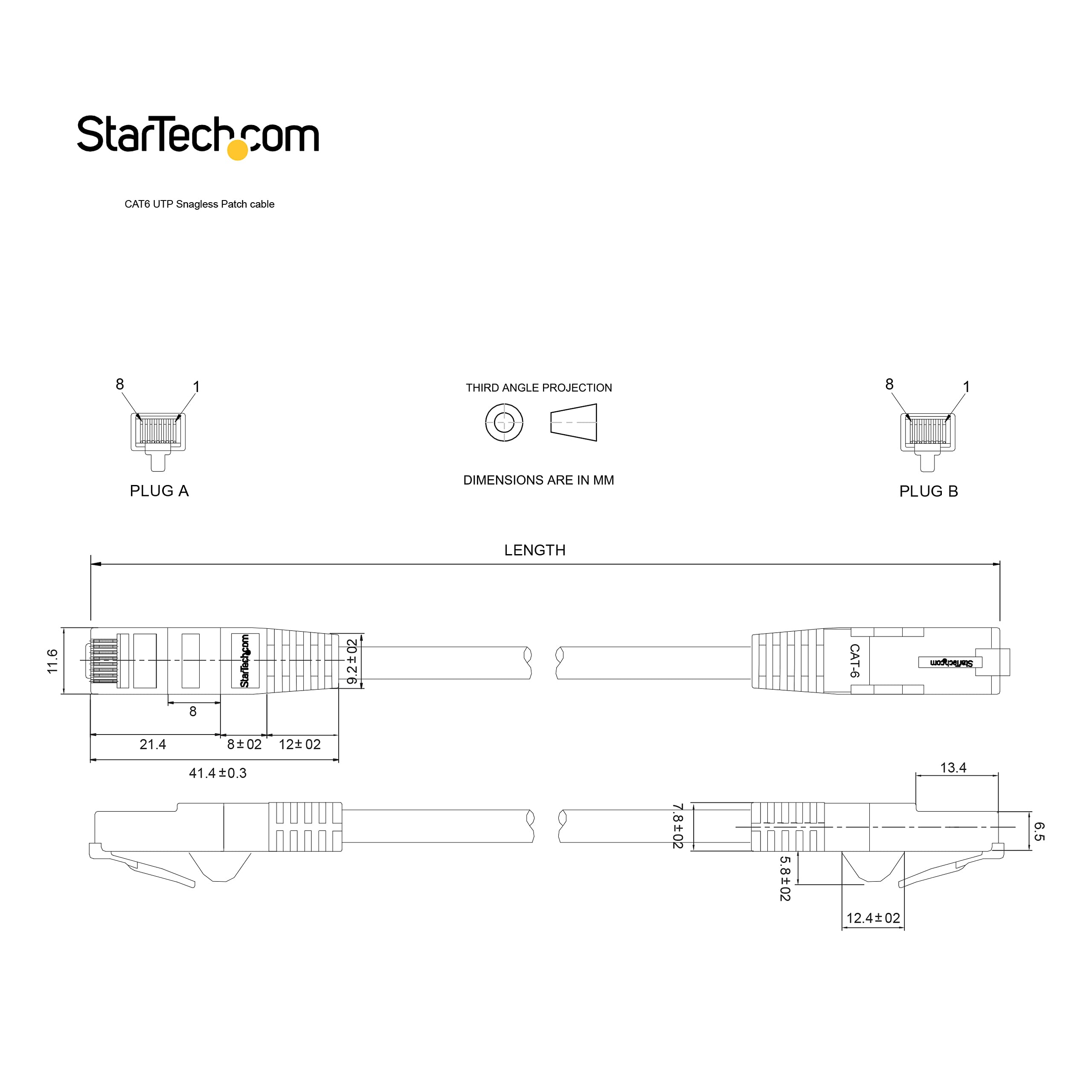 startech-com-n6patc1mgr-c-ble-patch-cat6-1-m-rj45-poe-100w-gris image 6