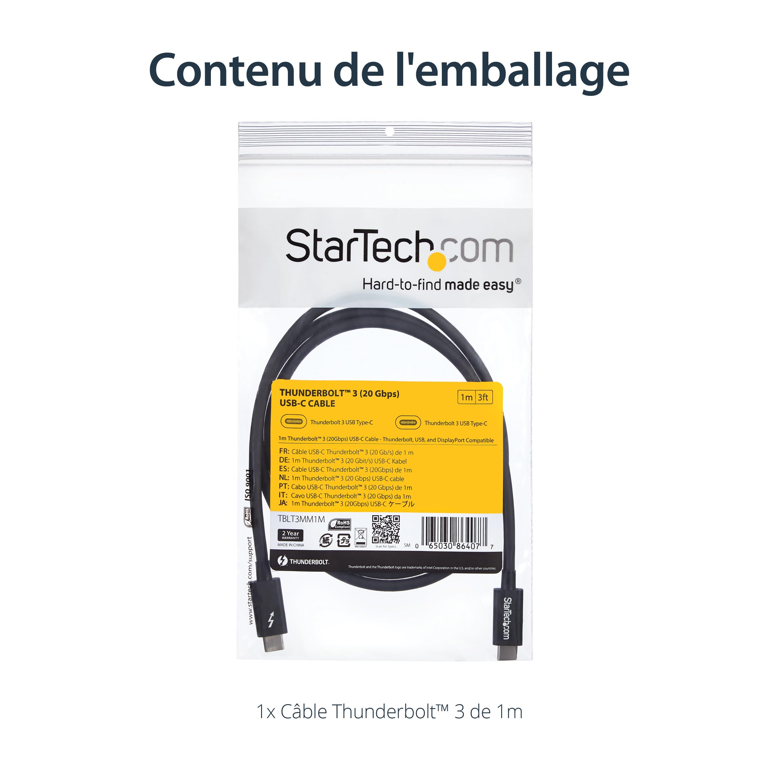 startech-com-tblt3mm1m-c-ble-thunderbolt-3-passif-1-m-20-gbps-100w-pd-4k-noir image 6