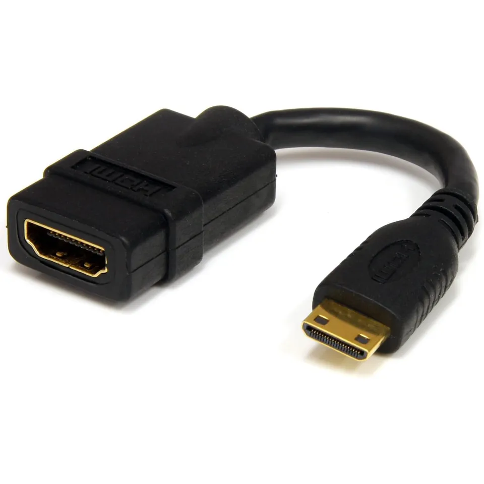startech-com-hdacfm-adaptateur-mini-hdmi-vers-hdmi-12-7-cm-4k-30hz-noir image 1