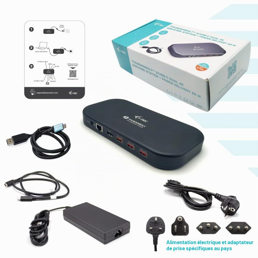 i-tec-station-d-accueil-thunderbolt-3-usb-c-2x-4k-60w-hdmi-glan-sd image 8