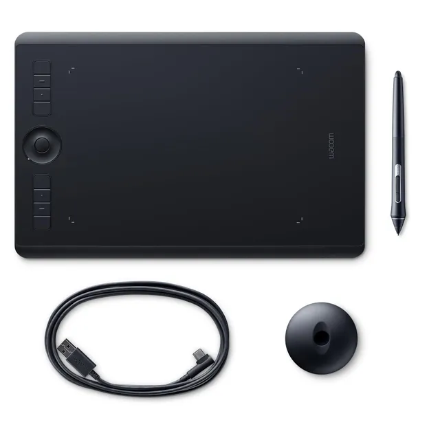 wacom-intuos-pro-medium-tablette-graphique-tactile-pro-pen-2-noir image 1