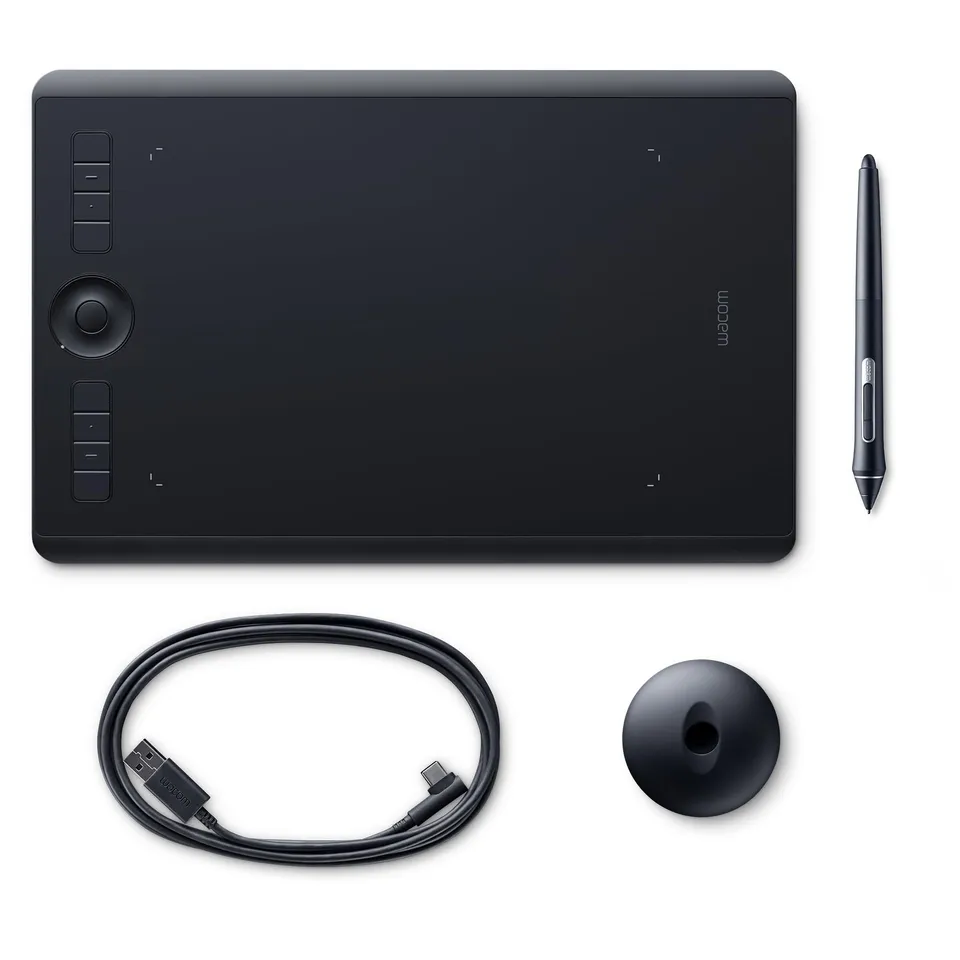 wacom-intuos-pro-medium-tablette-graphique-tactile-pro-pen-2-noir image 1