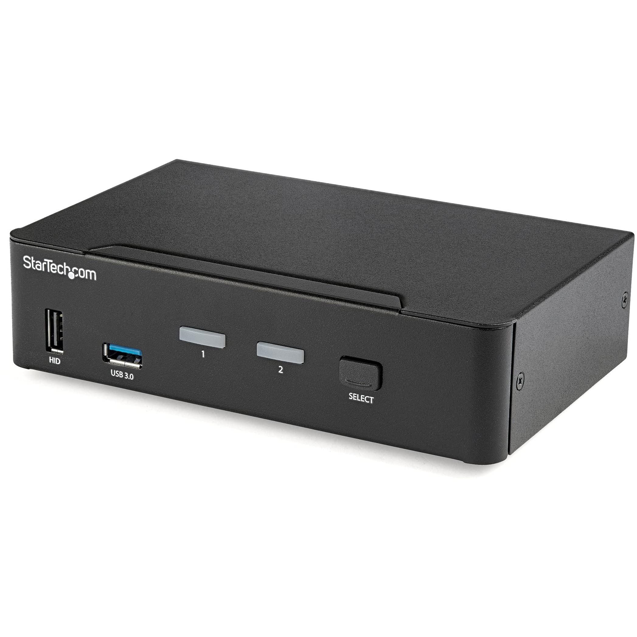 startech-com-st12mhdlan-series-switch-kvm-displayport-2-ports-4k-60hz-avec-hub-u image 1