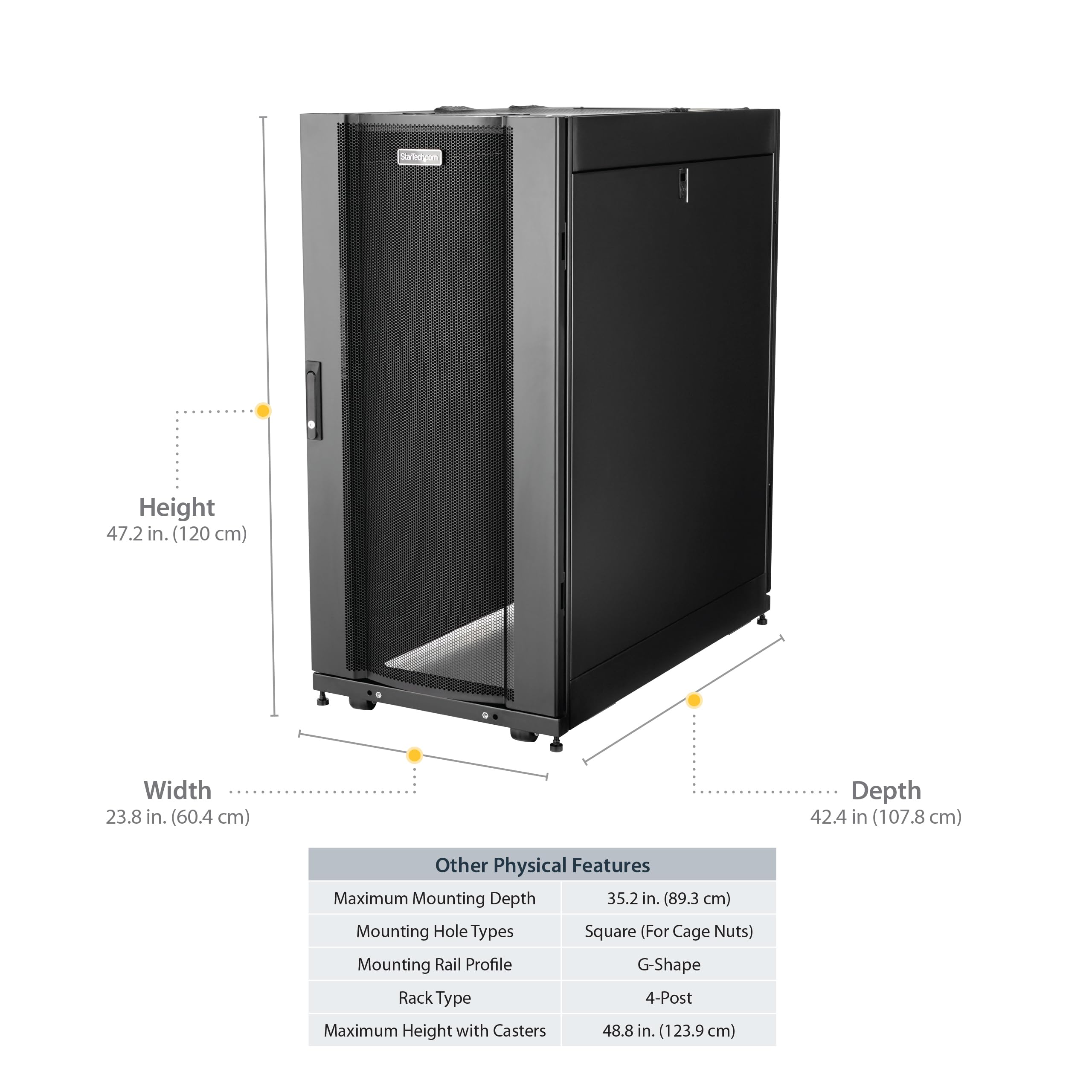 startech-com-rk2537bkm-armoire-serveur-25u-19-pouces-4-montants-89-cm-1500-kg image 5