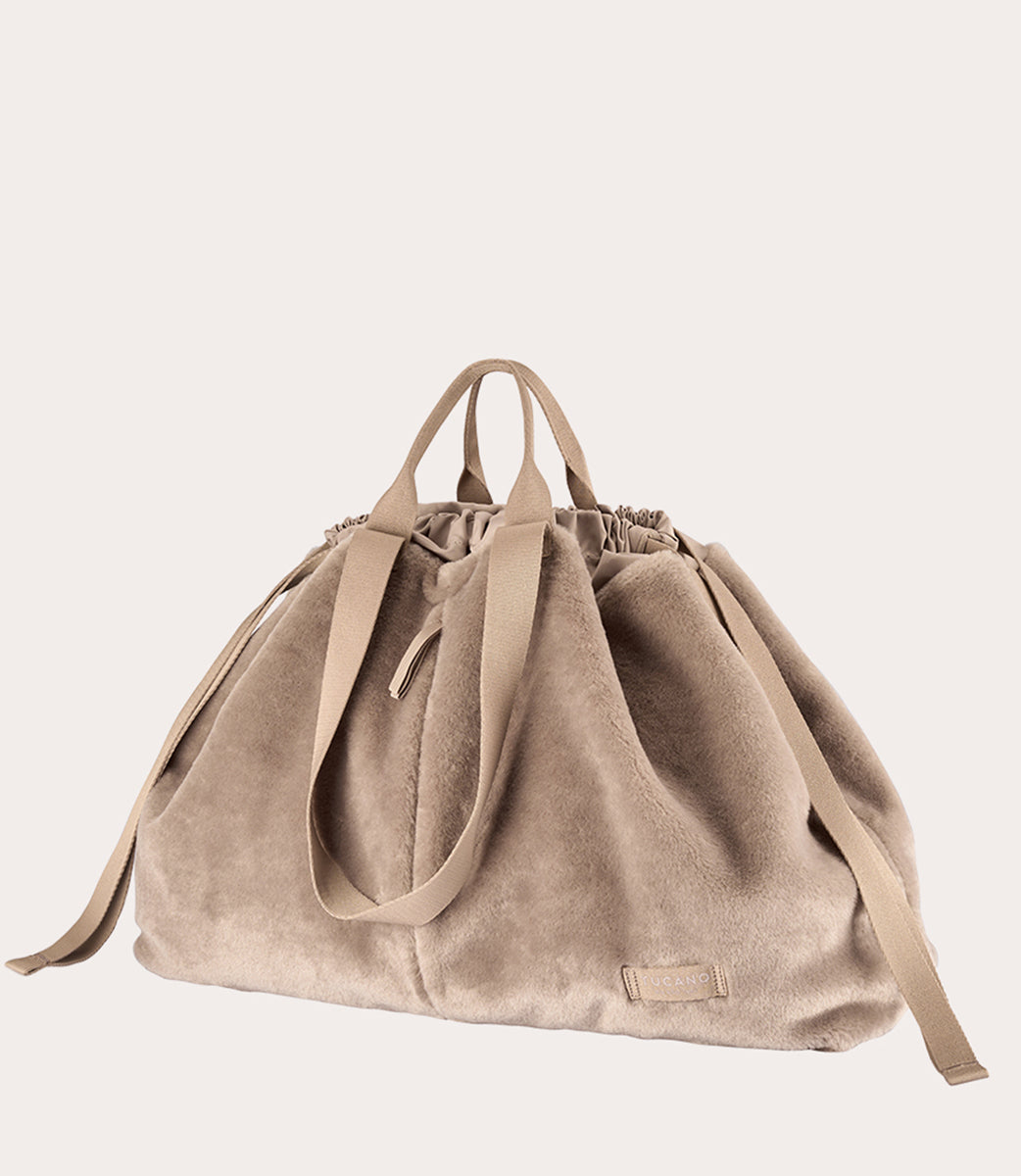 tucano-carry-fur-large-sac-de-week-end-fausse-fourrure-douce image 3