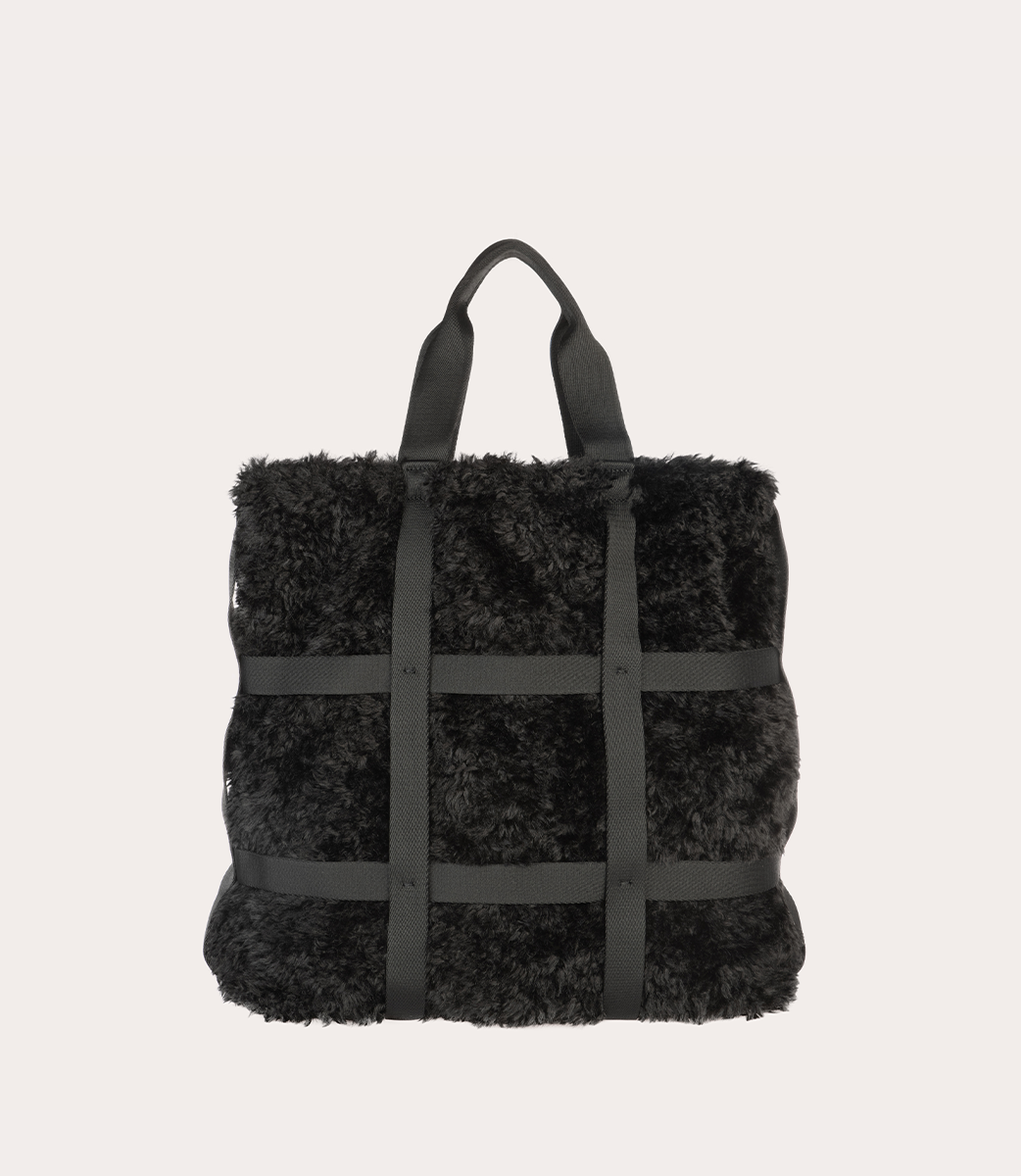 tucano-cage-tote-bag-sac-cabas-fausse-fourrure-rubans image 3