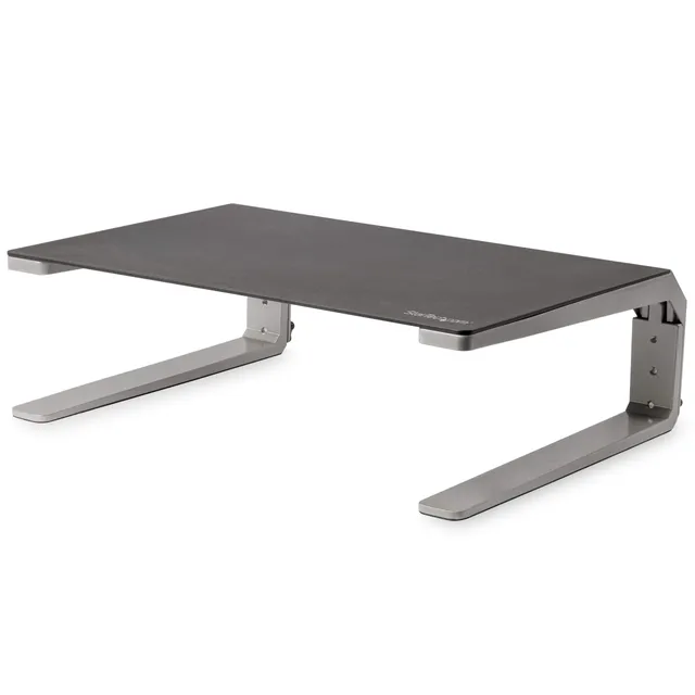 startech-com-monstnd-rehausseur-cran-acier-aluminium-jusqu-32-pouces-noir-argent image 1