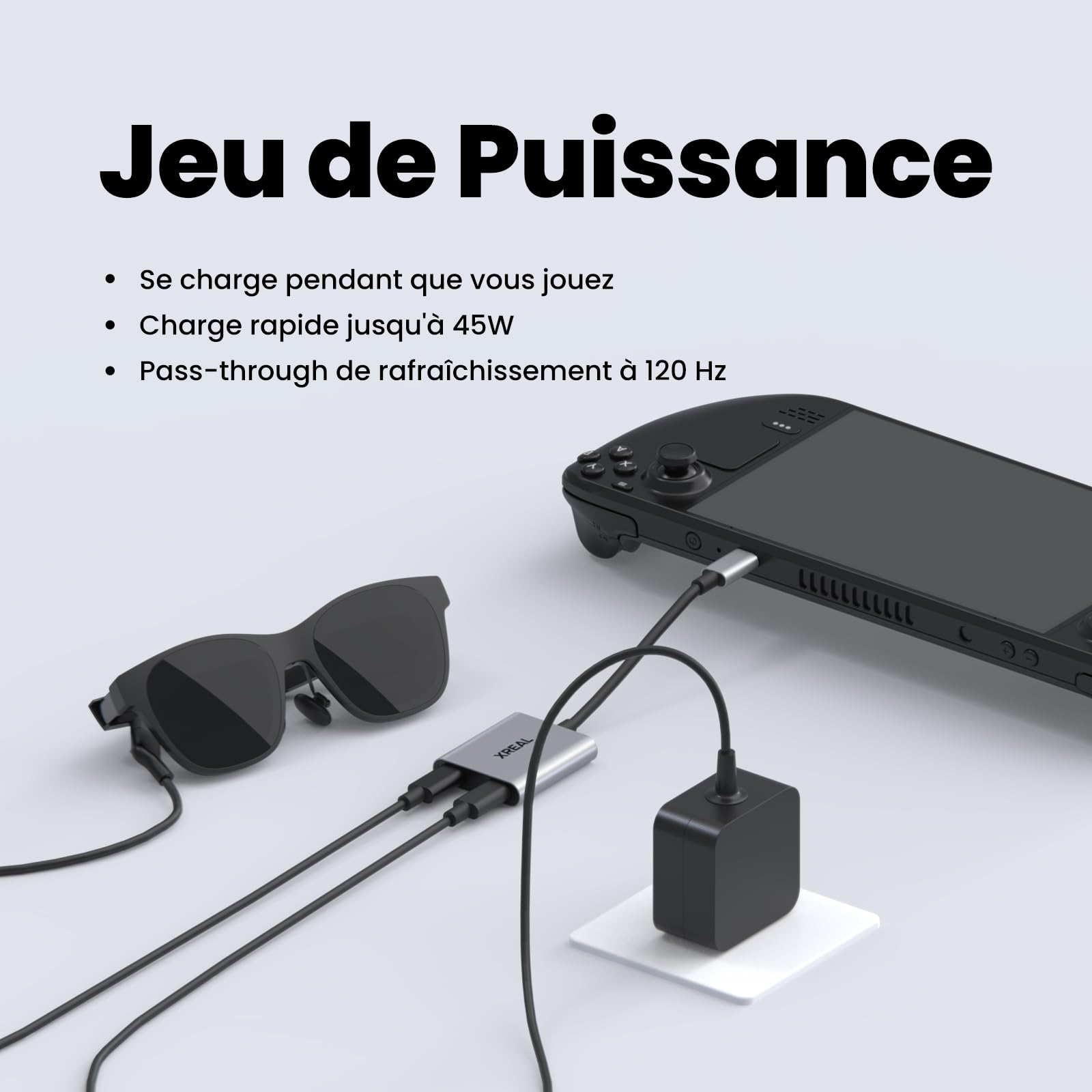 xreal-hub-adaptateur-power-and-play-45w-120hz-pour-lunettes-ar image 2