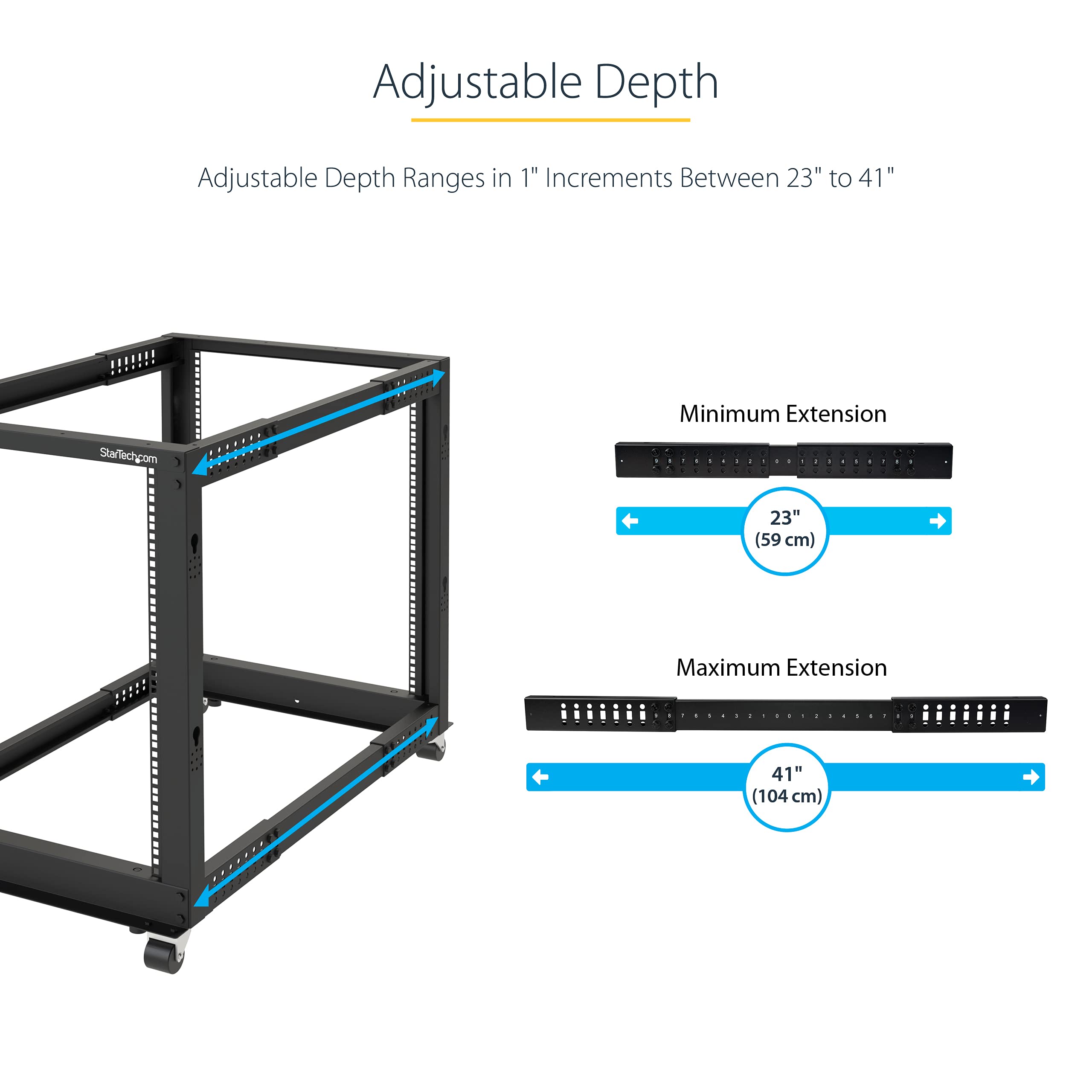 startech-com-rack-serveur-18u-4-montants-ouvert-mobile-19-profondeur-56-101-7-cm image 3