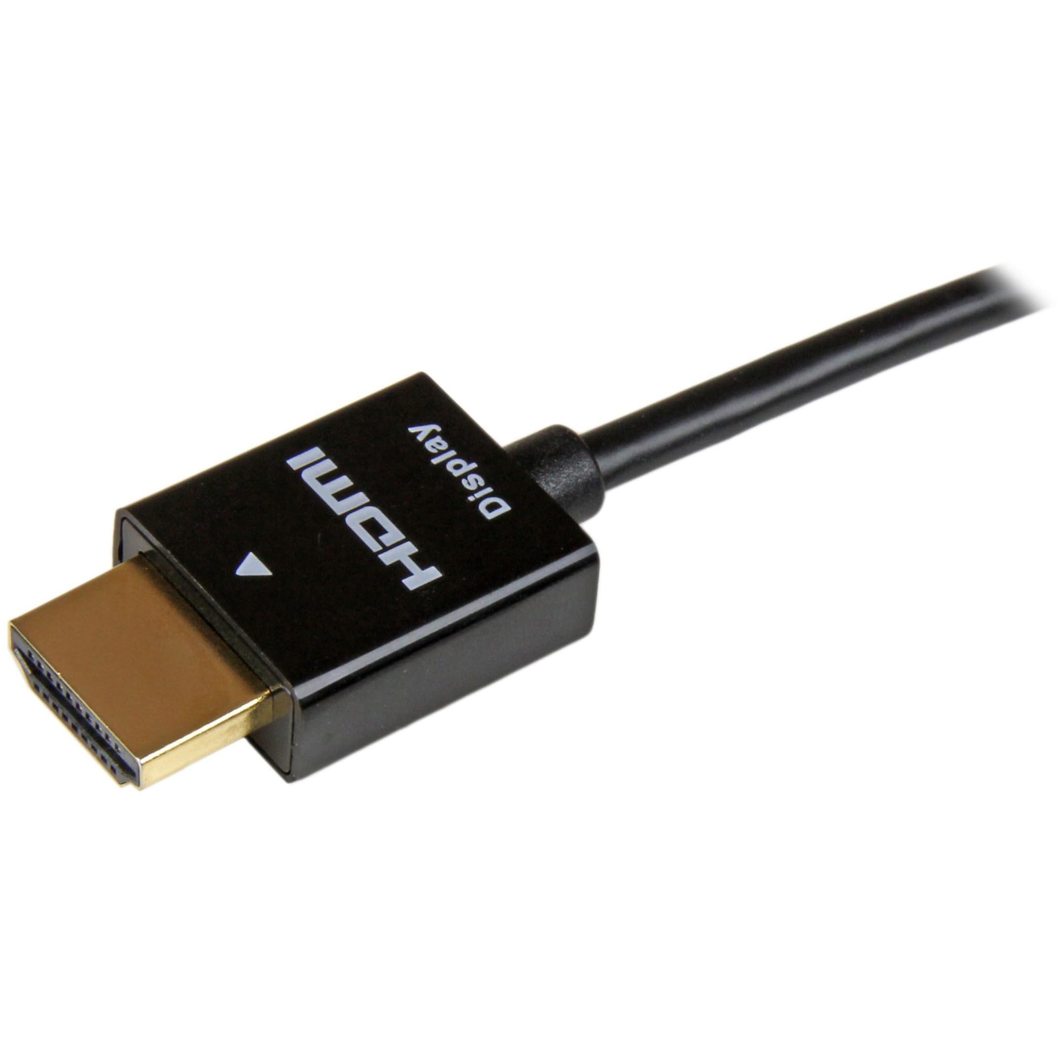 startech-com-c-ble-actif-hdmi-haute-vitesse-mince-5-m-hdmi-vers-micro-hdmi-noir- image 2