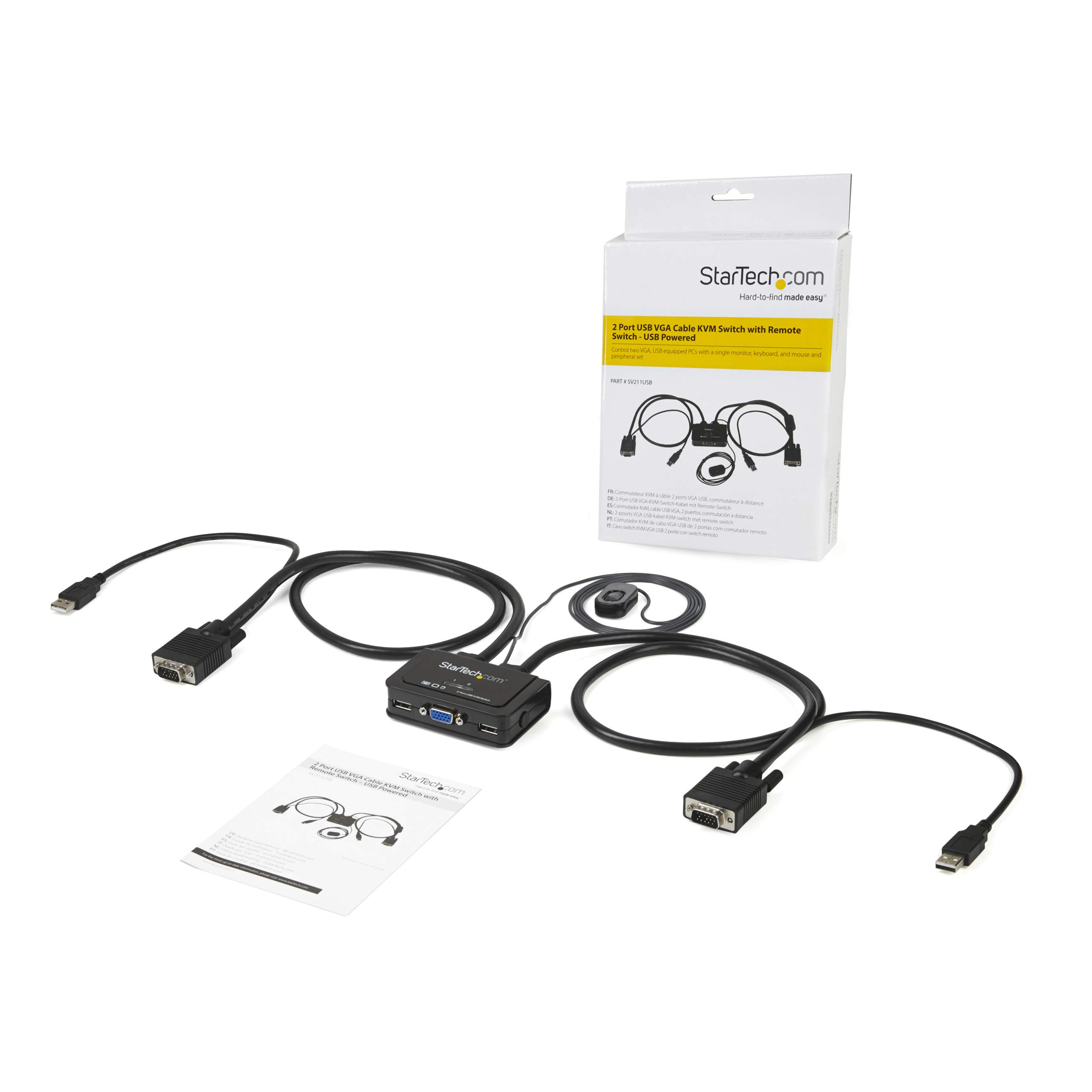 startech-com-sv211usb-switch-kvm-usb-vga-2-ports-avec-c-bles image 5