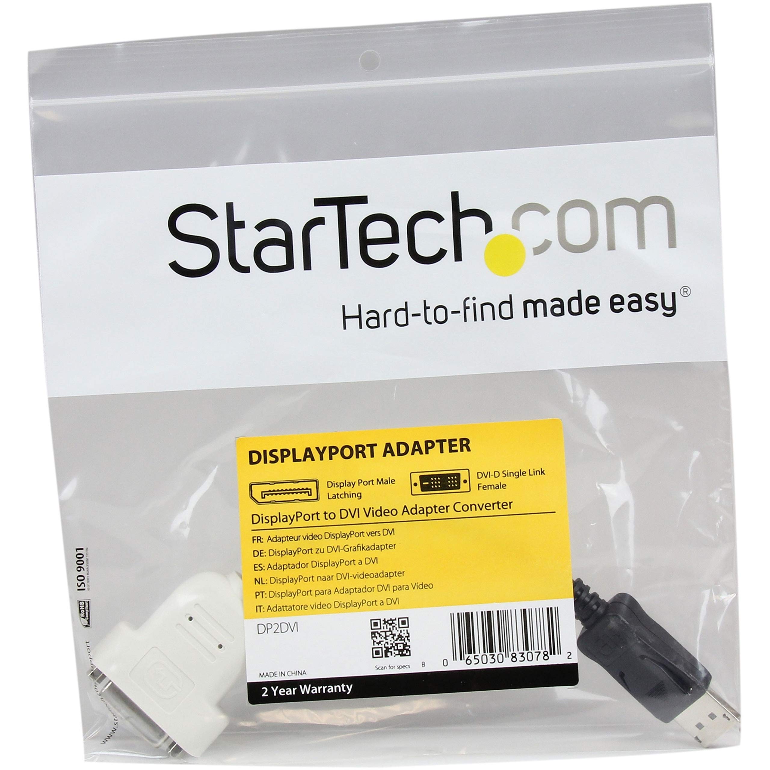 startech-com-adaptateur-displayport-vers-dvi-d-passif-1920x1200-dp2dvi image 3