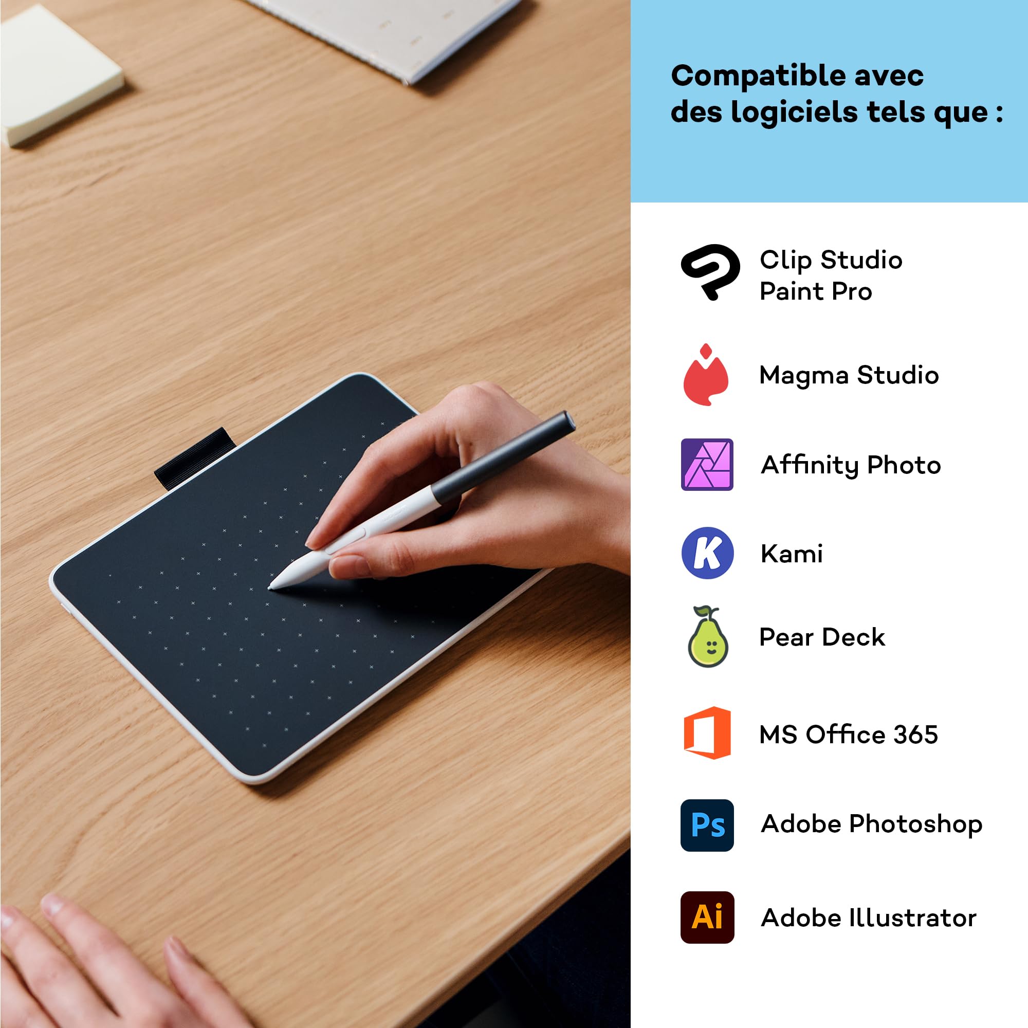 wacom-one-s-tablette-graphique-bluetooth-stylet-4k-inclinaison image 4