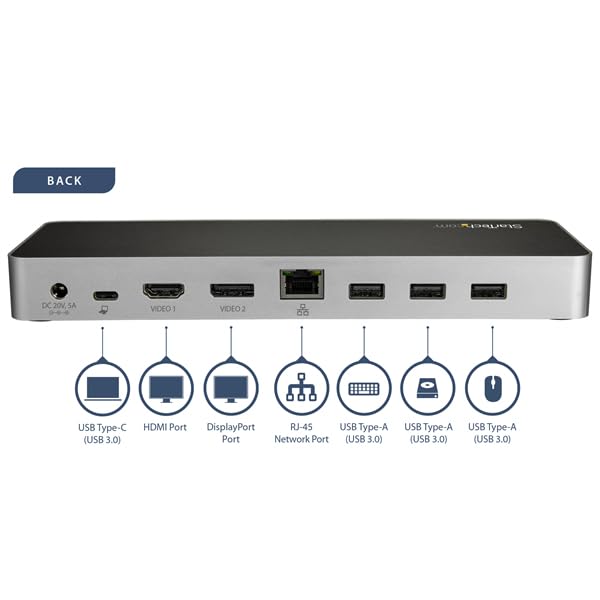 startech-com-dock-usb-c-double-hdmi-displayport-4k-60w-sd-gbe image 6