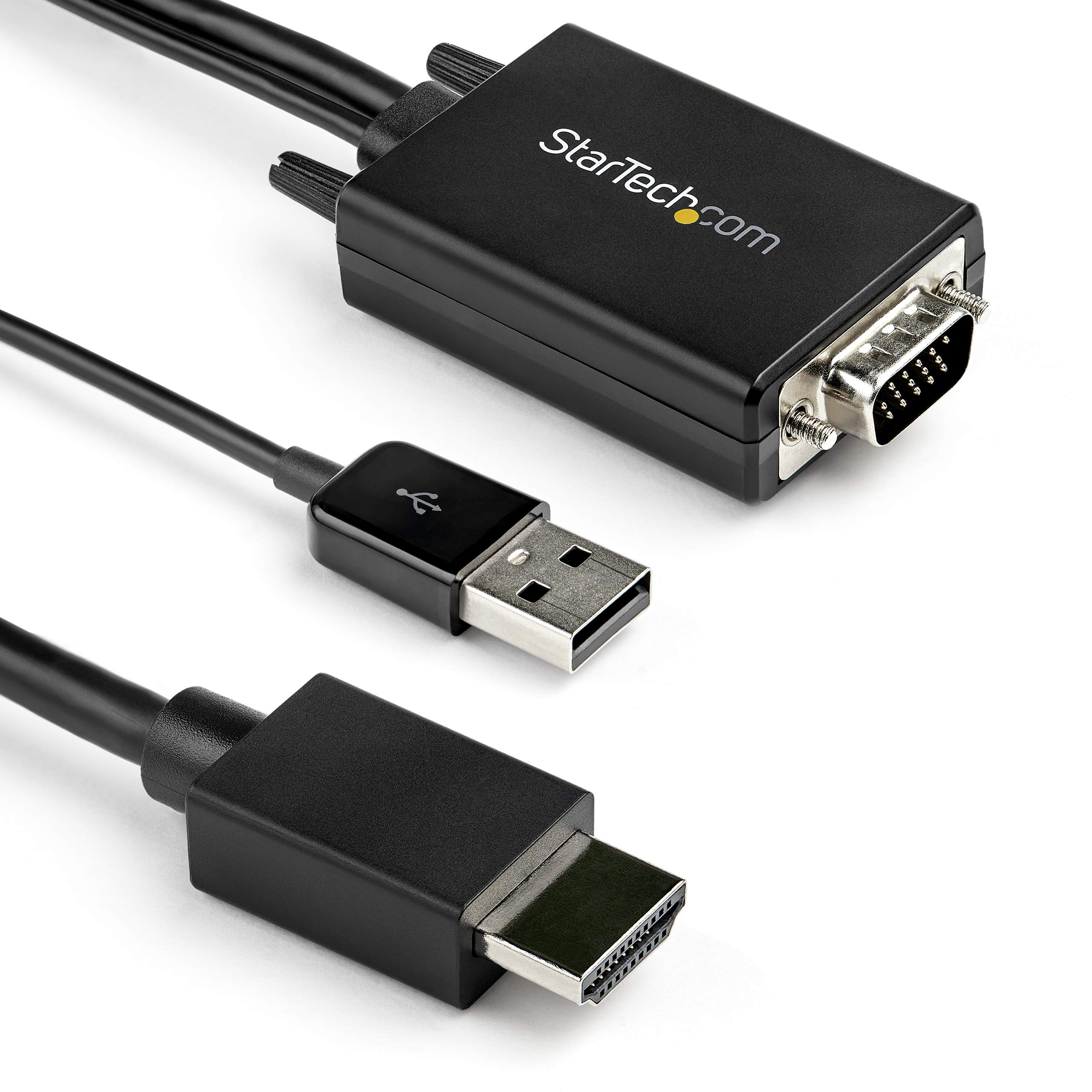 startech-com-vga2hdmm10-adaptateur-vga-vers-hdmi-1080p-avec-audio-usb-3-m image 1