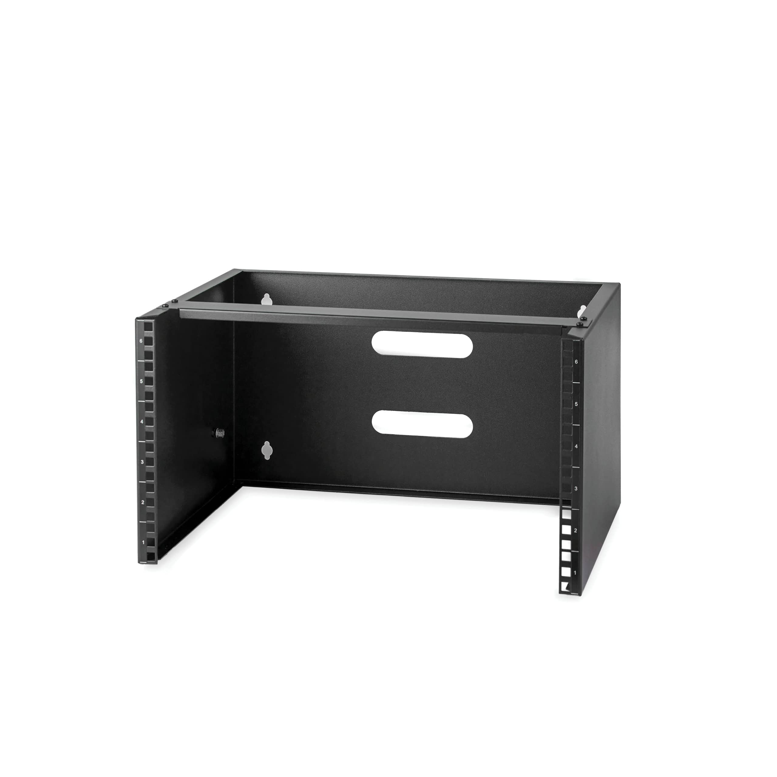 startech-com-rack-mural-6u-19-profil-bas-35cm-20kg-noir-s-rie-4postrack-u image 1