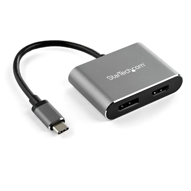 startech-com-cdp2dphd-adaptateur-usb-c-vers-hdmi-2-0-displayport-1-2-4k-60hz-hdr image 1
