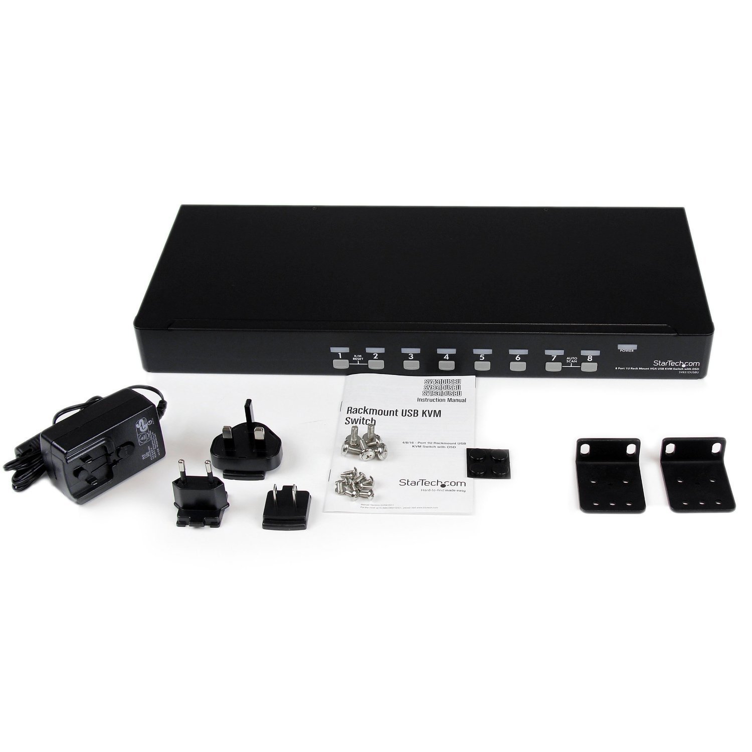 startech-com-switch-kvm-8-ports-1u-usb-vga-osd-sv831dusbu image 2