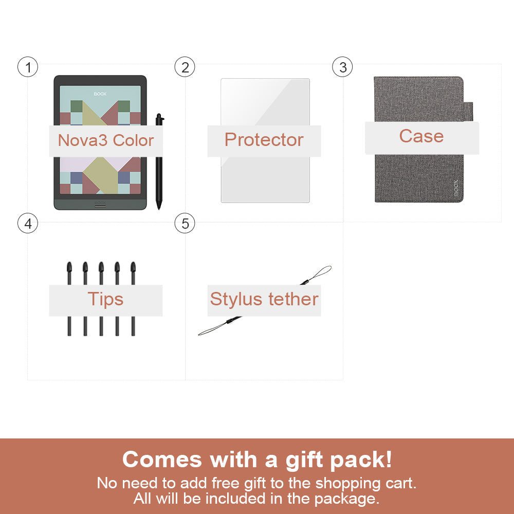 boox-nova3-color-tablette-epaper-couleur-7-8-pouces-avec-accessoires-offerts image 2