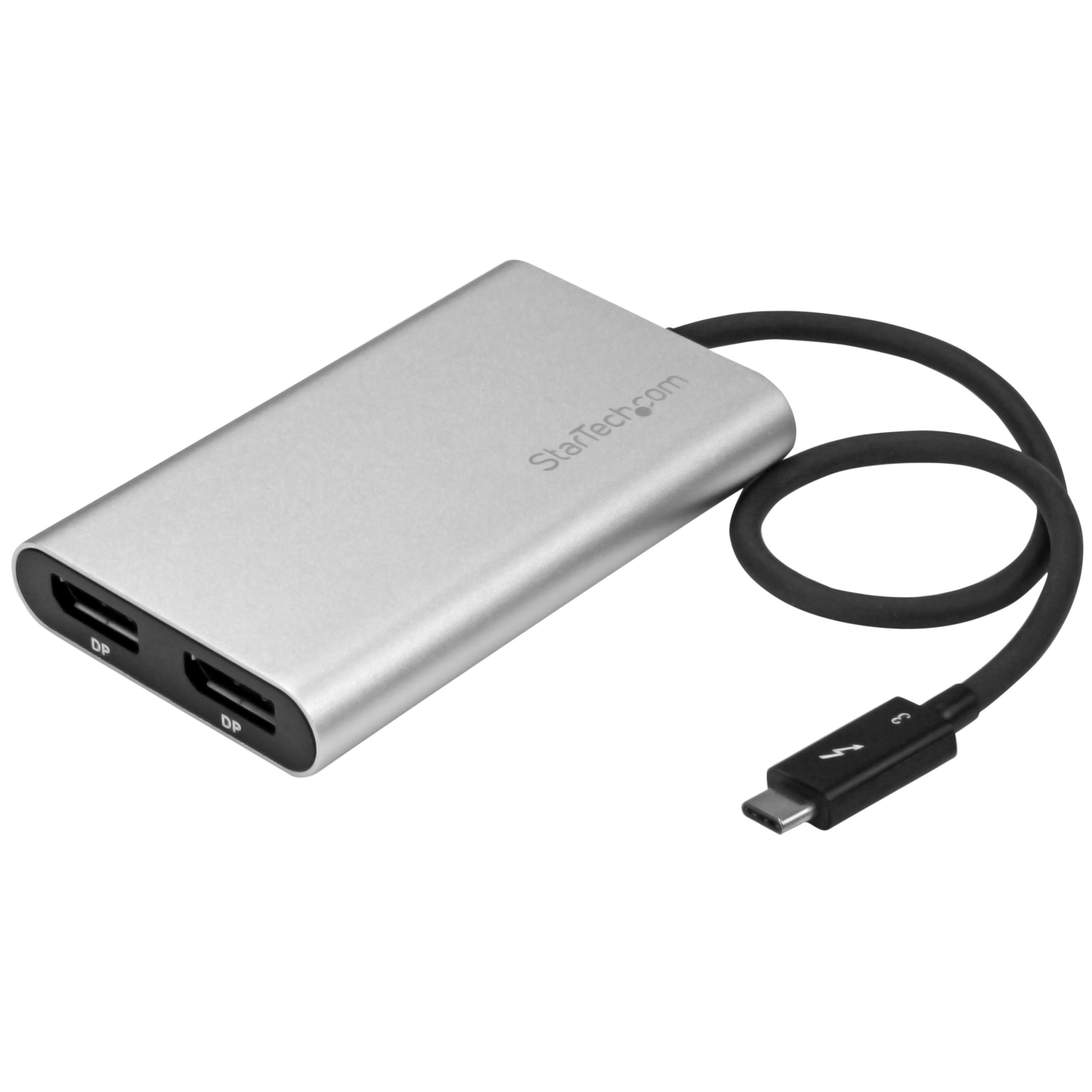 startech-com-tb32dp2-adaptateur-thunderbolt-3-vers-double-displayport-4k-60hz image 1