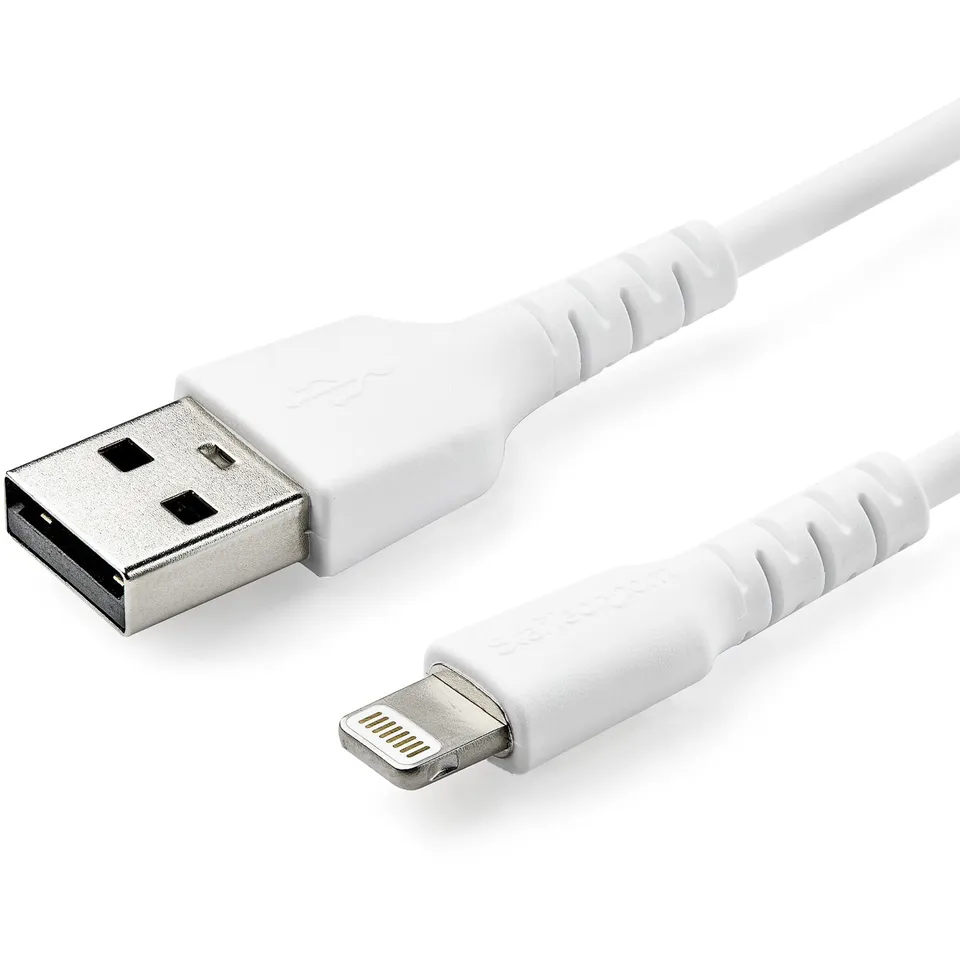 startech-com-rusbltmm1m-c-ble-robuste-usb-a-vers-lightning-1m-blanc-mfi image 1