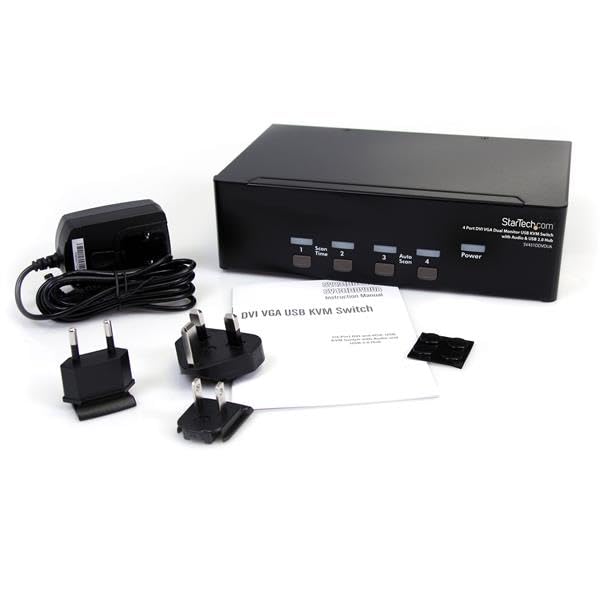 startech-com-switch-kvm-4-ports-double-cran-dvi-vga-avec-hub-usb-et-audio image 6
