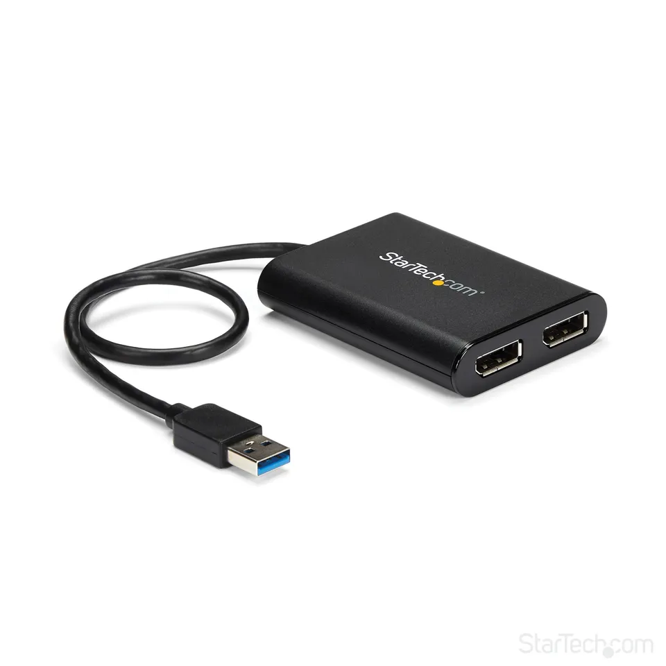 startech-adaptateur-usb-3-0-vers-double-displayport-4k-60hz-usb32dp24k60 image 1