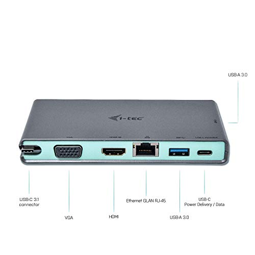 i-tec-station-d-accueil-usb-c-voyage-4k-hdmi-vga-ethernet-glan-power-delivery-60 image 5