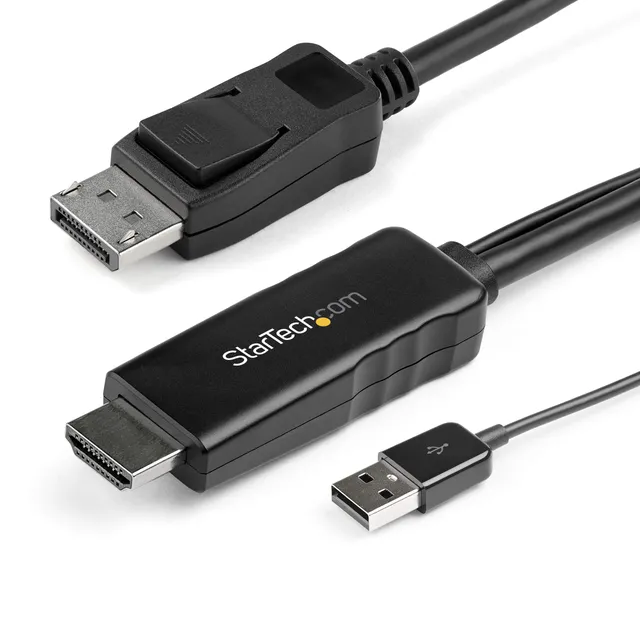 startech-com-hd2dpmm10-c-ble-convertisseur-hdmi-vers-displayport-3-m-4k image 1