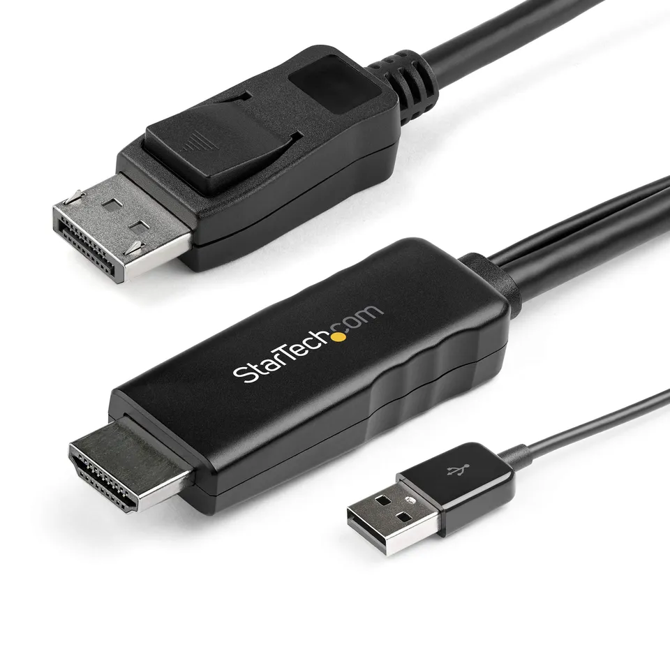 startech-com-hd2dpmm10-c-ble-convertisseur-hdmi-vers-displayport-3-m-4k image 1