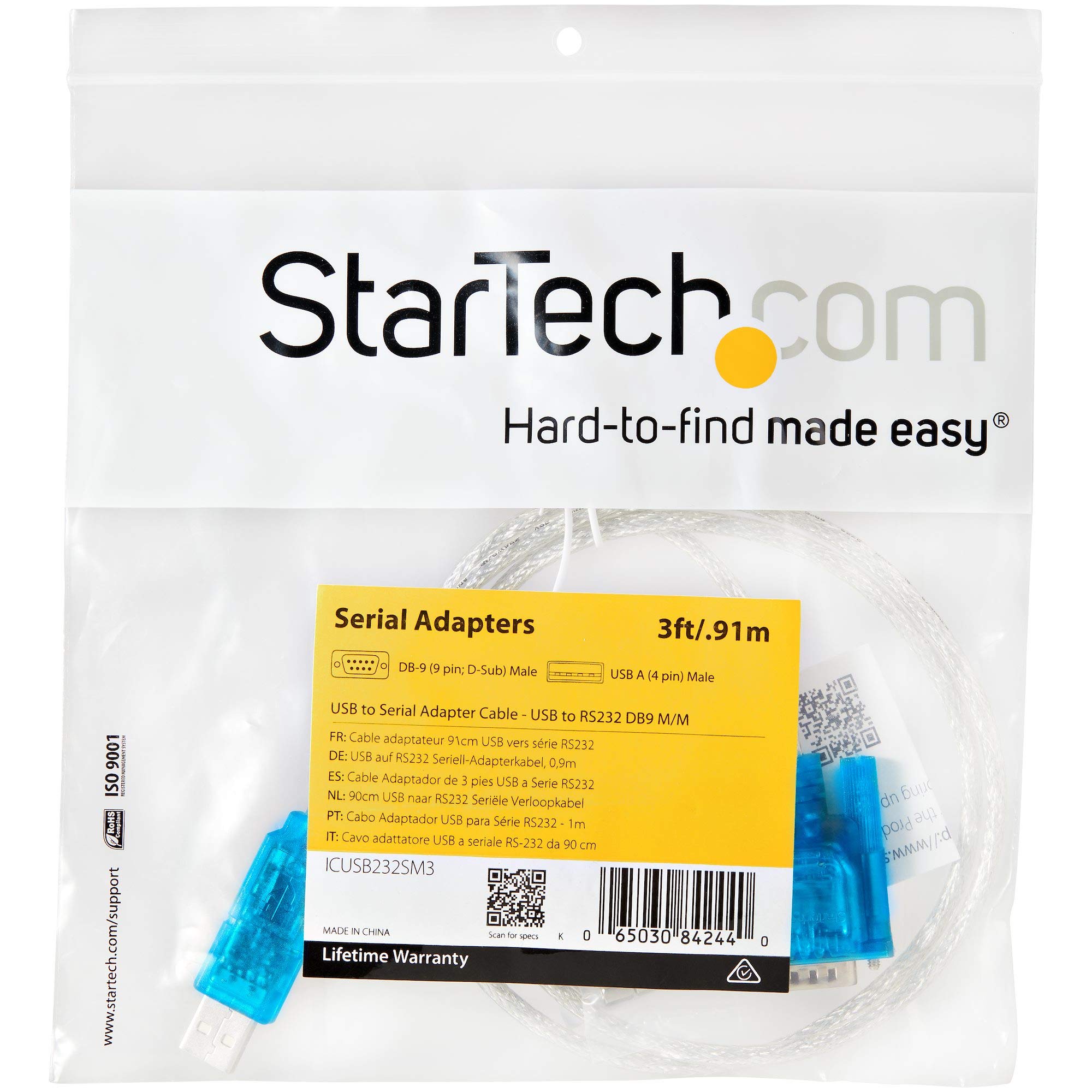 startech-com-icusb232sm3-adaptateur-usb-vers-s-rie-rs232-db9-91-cm-m-m image 5