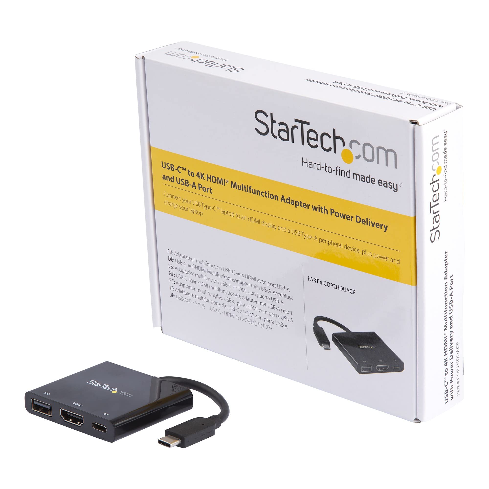 startech-com-adaptateur-usb-c-vers-hdmi-4k-30hz-avec-usb-3-0-et-60w-pd image 6