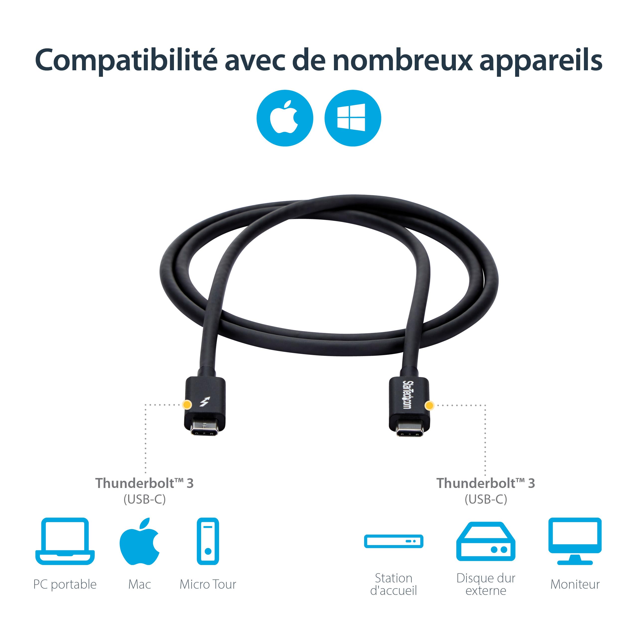 startech-com-tblt3mm1m-c-ble-thunderbolt-3-passif-1-m-20-gbps-100w-pd-4k-noir image 5