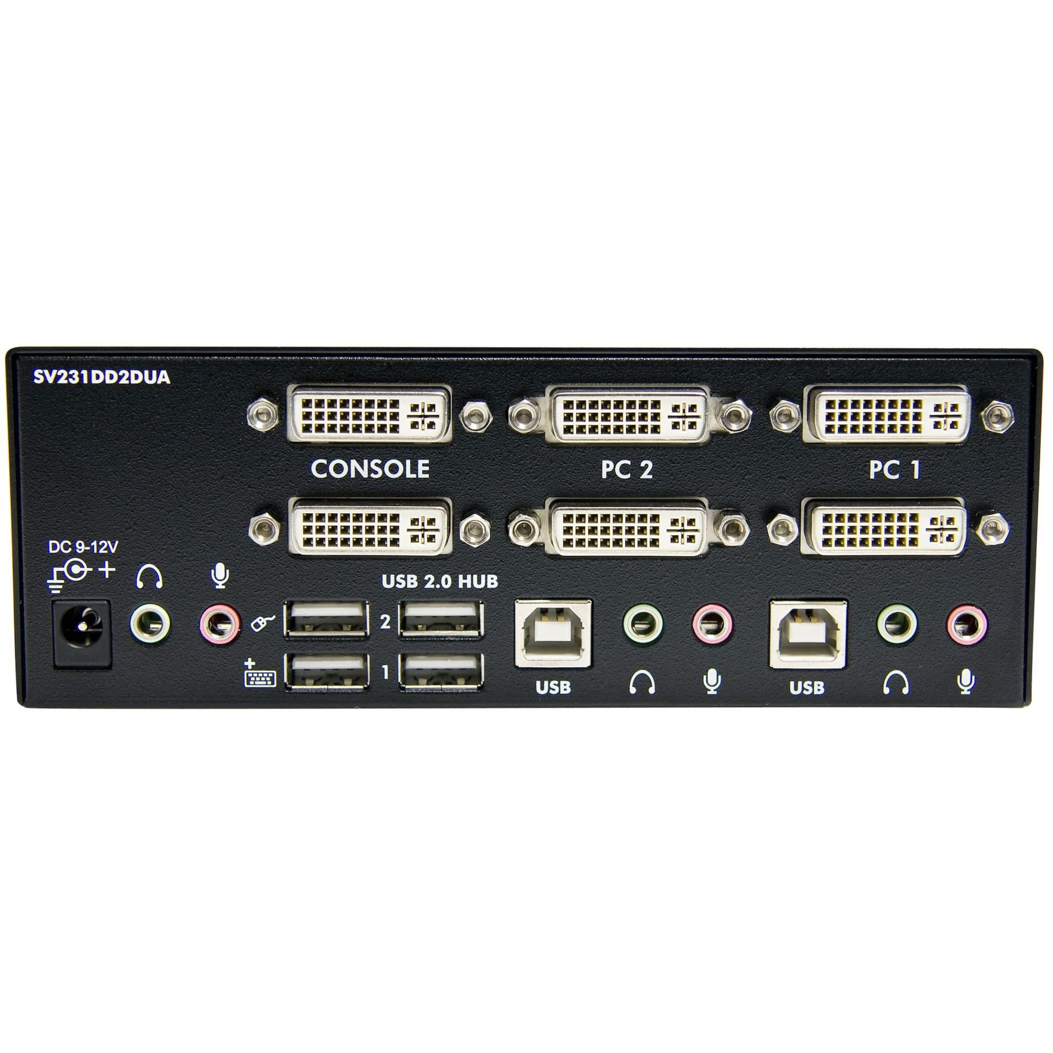 startech-com-sv231dd2dua-switch-kvm-dvi-2-ports-double-cran-usb-audio image 3