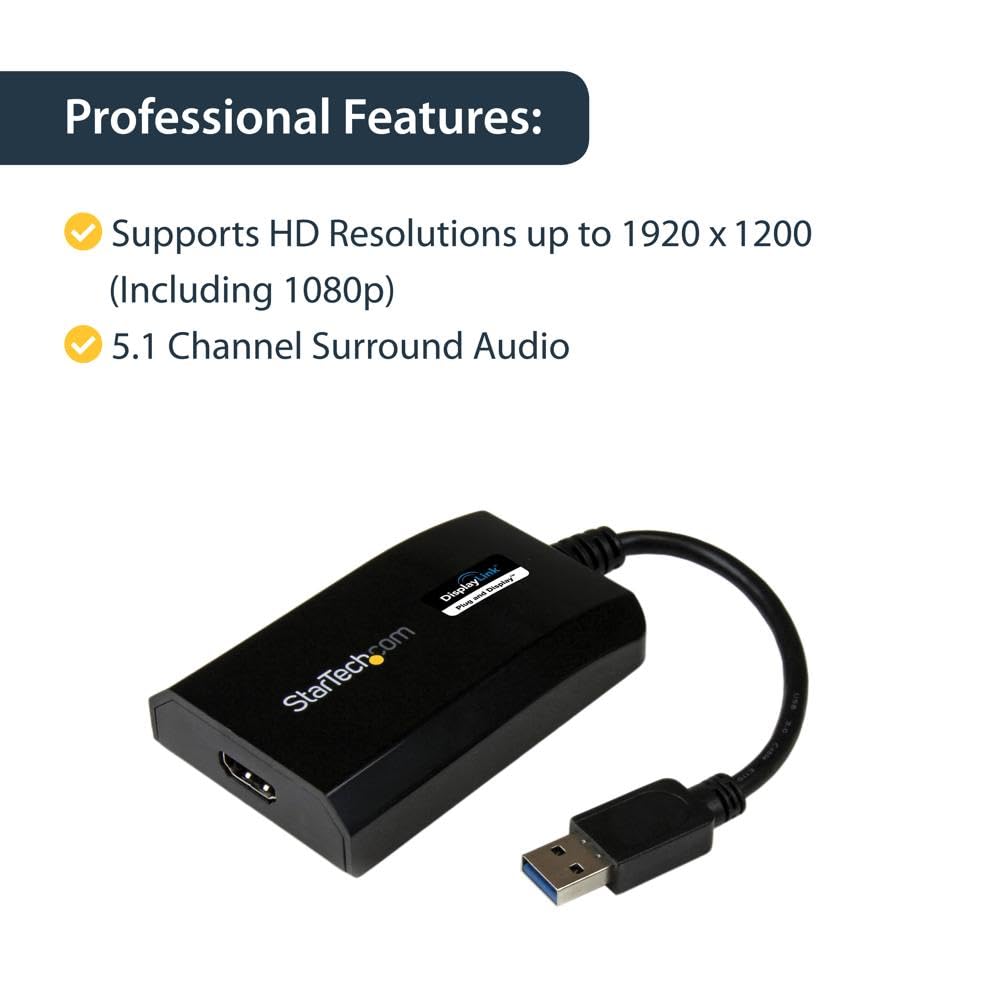 startech-com-usb32hdpro-carte-graphique-externe-usb-3-0-vers-hdmi-1080p-displayl image 4