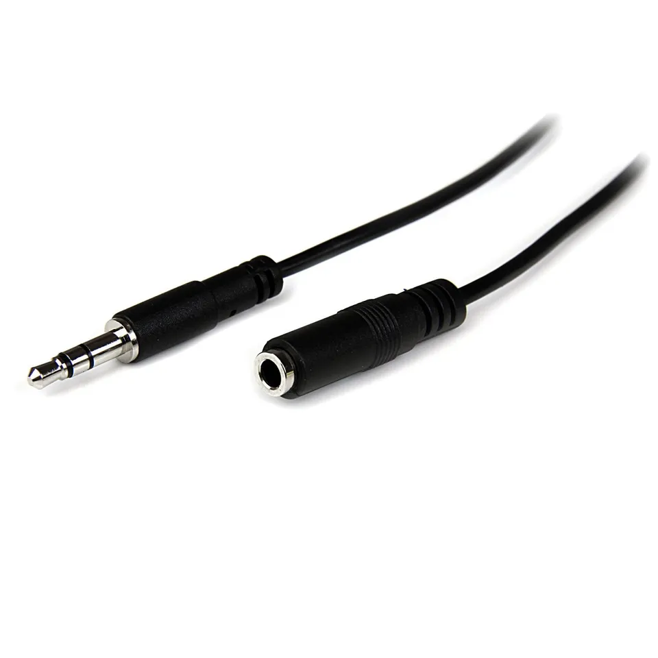 startech-com-mu2mmfs-c-ble-extension-audio-slim-3-5-mm-m-le-vers-femelle-2-m image 1