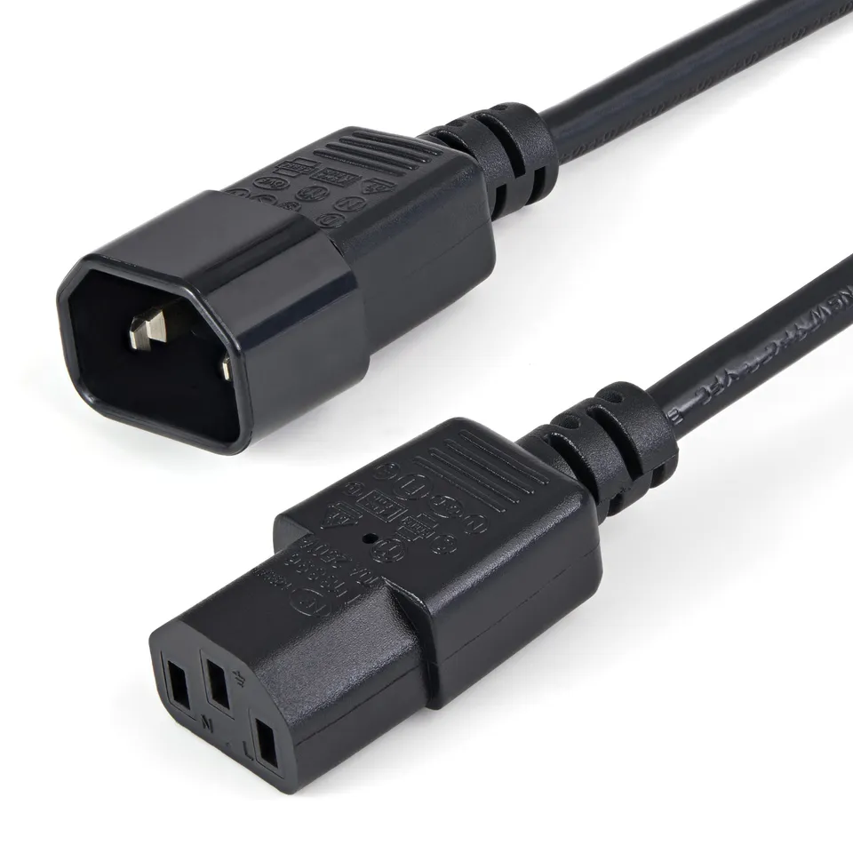 startech-com-pxt1001m-c-ble-extension-alimentation-c13-vers-c14-1m-m-le-femelle image 1