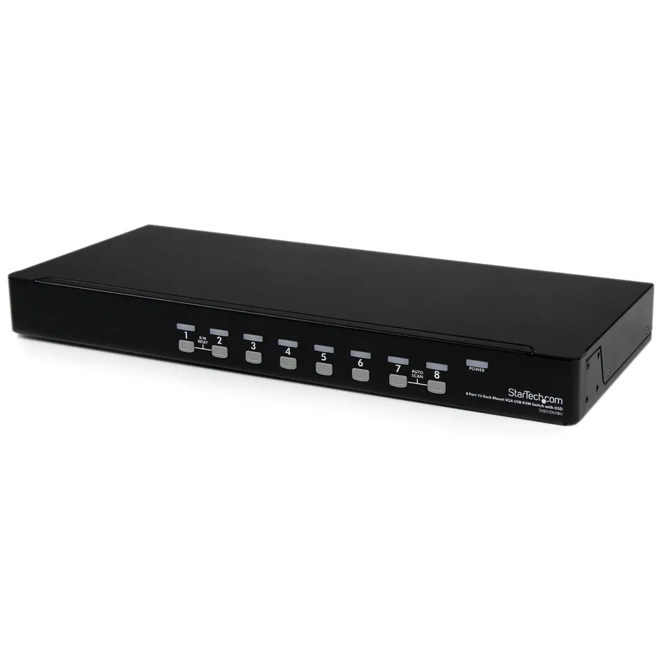 startech-com-switch-kvm-8-ports-1u-usb-vga-osd-sv831dusbu image 1