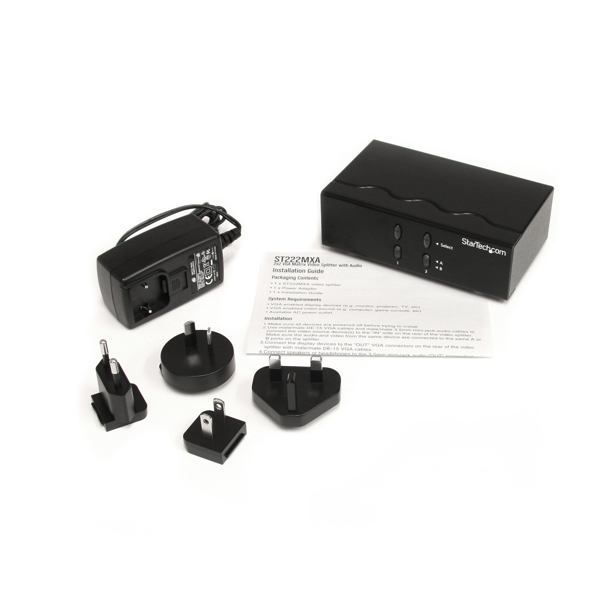 startech-com-st222mxa-commutateur-matrice-vid-o-vga-2x2-avec-audio image 4