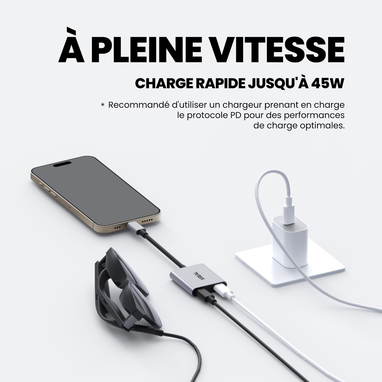 xreal-hub-adaptateur-power-and-play-45w-120hz-pour-lunettes-ar image 3