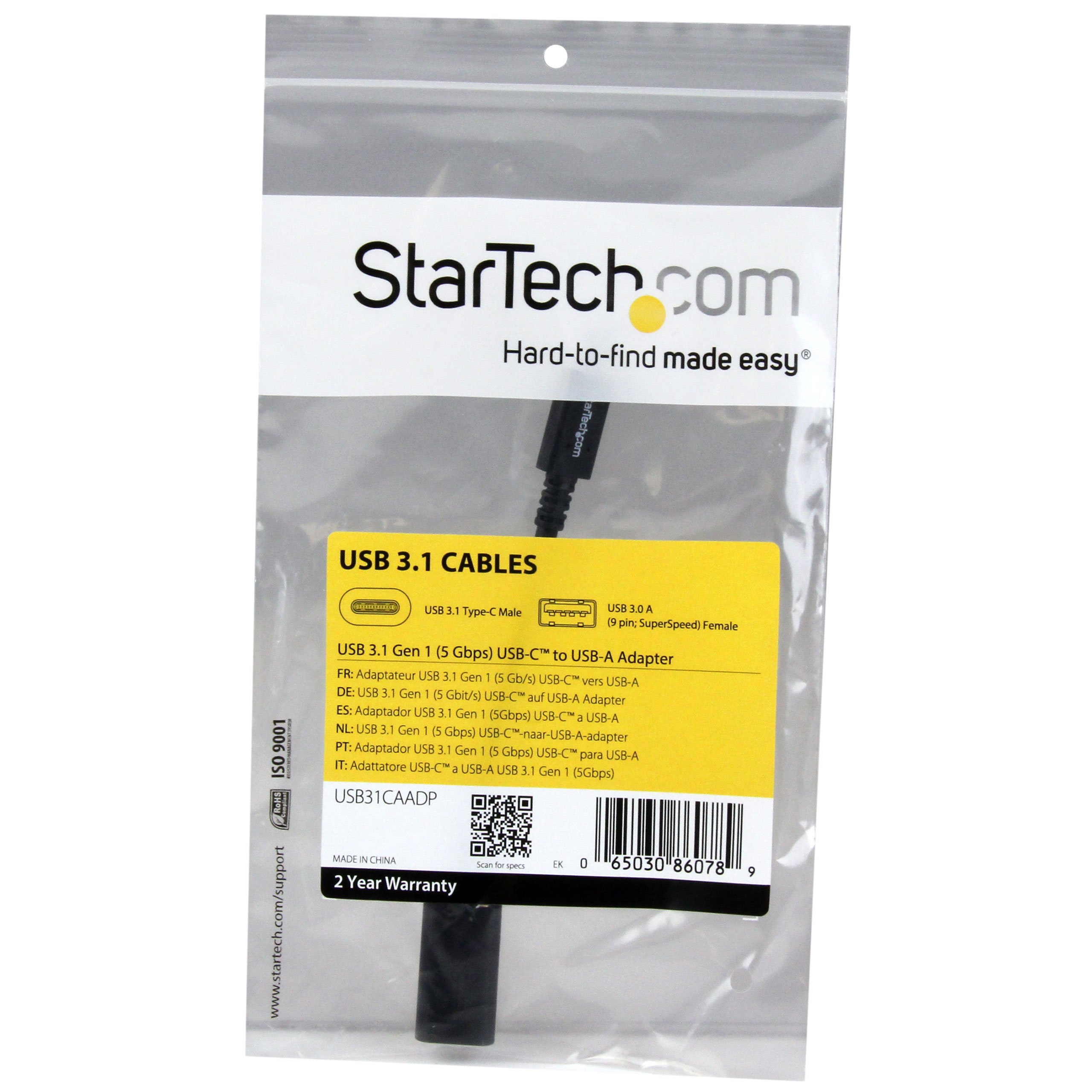 startech-com-usb31caadp-adaptateur-usb-c-vers-usb-a-usb-3-0-5gbps-m-f image 4
